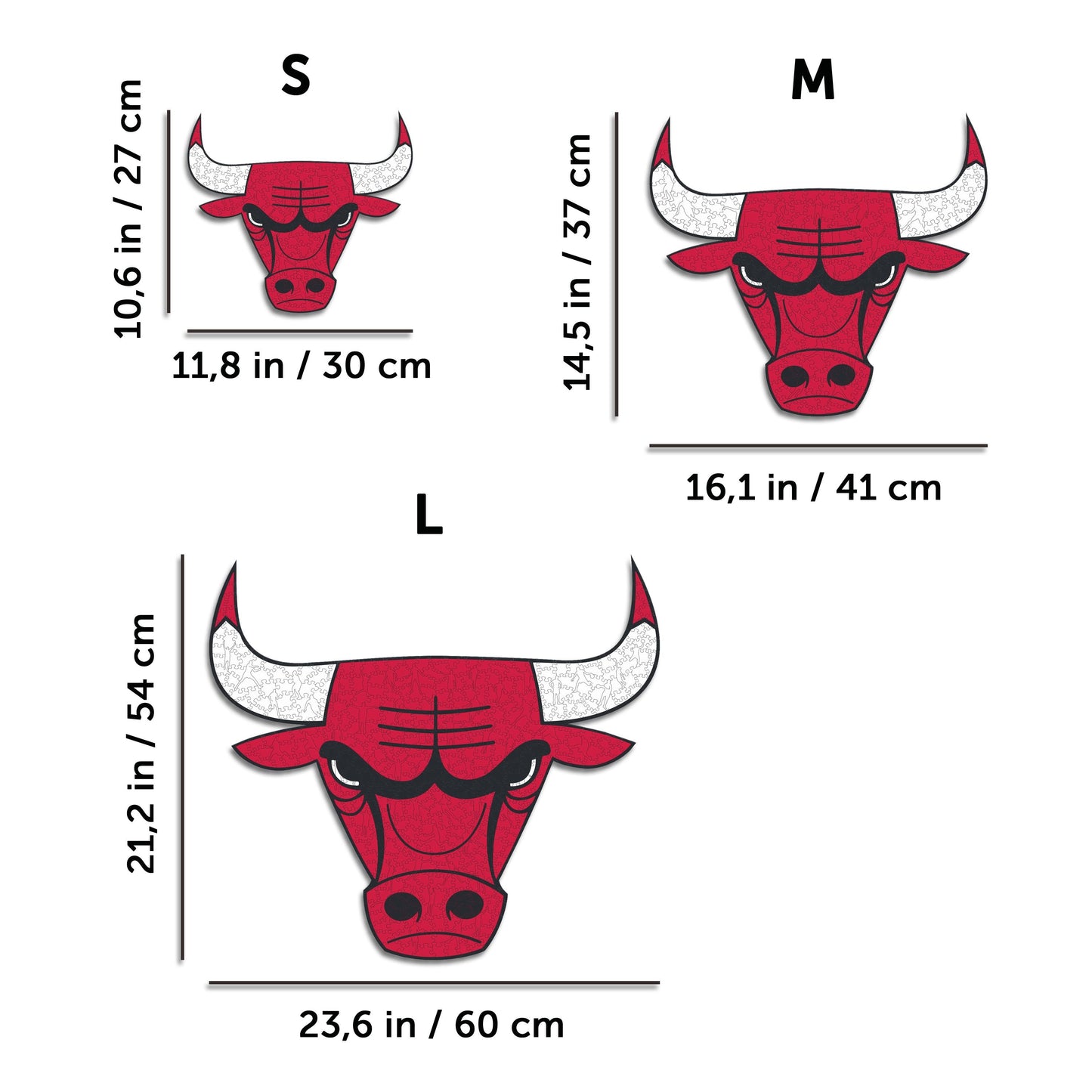 Chicago Bulls™ - Rompecabezas de Madera