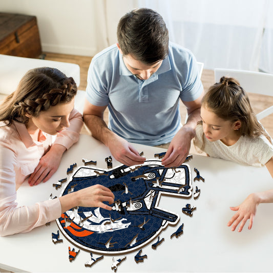 Denver Broncos™ Casco - Rompecabezas de Madera