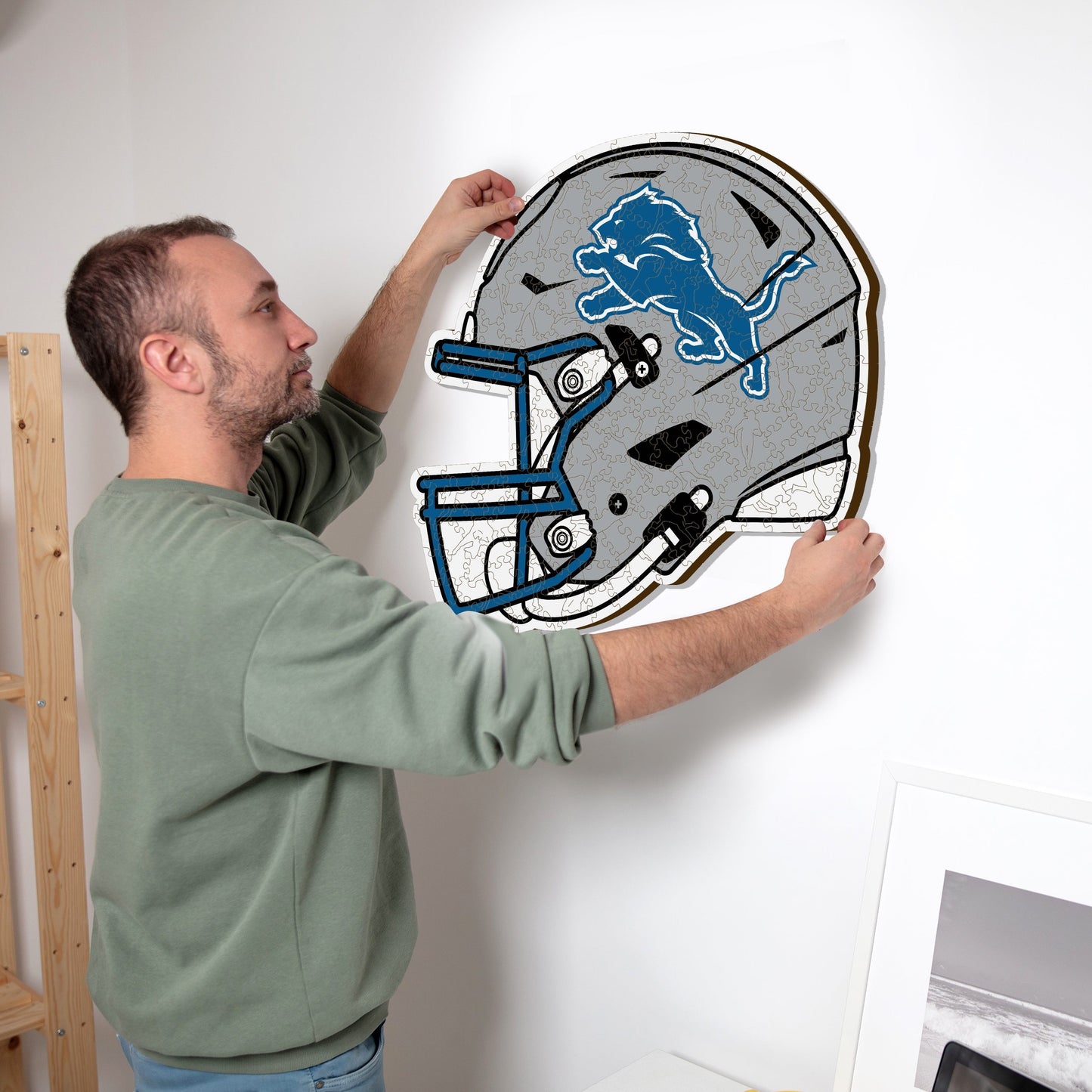 Detroit Lions™ Casco - Rompecabezas de Madera