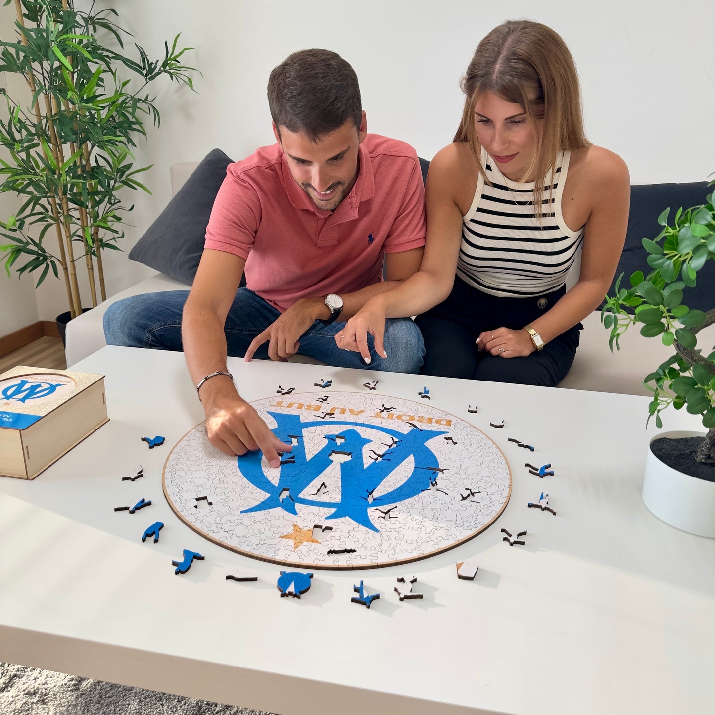 Olympique de Marseille® Logo - Rompecabezas de Madera Oficial