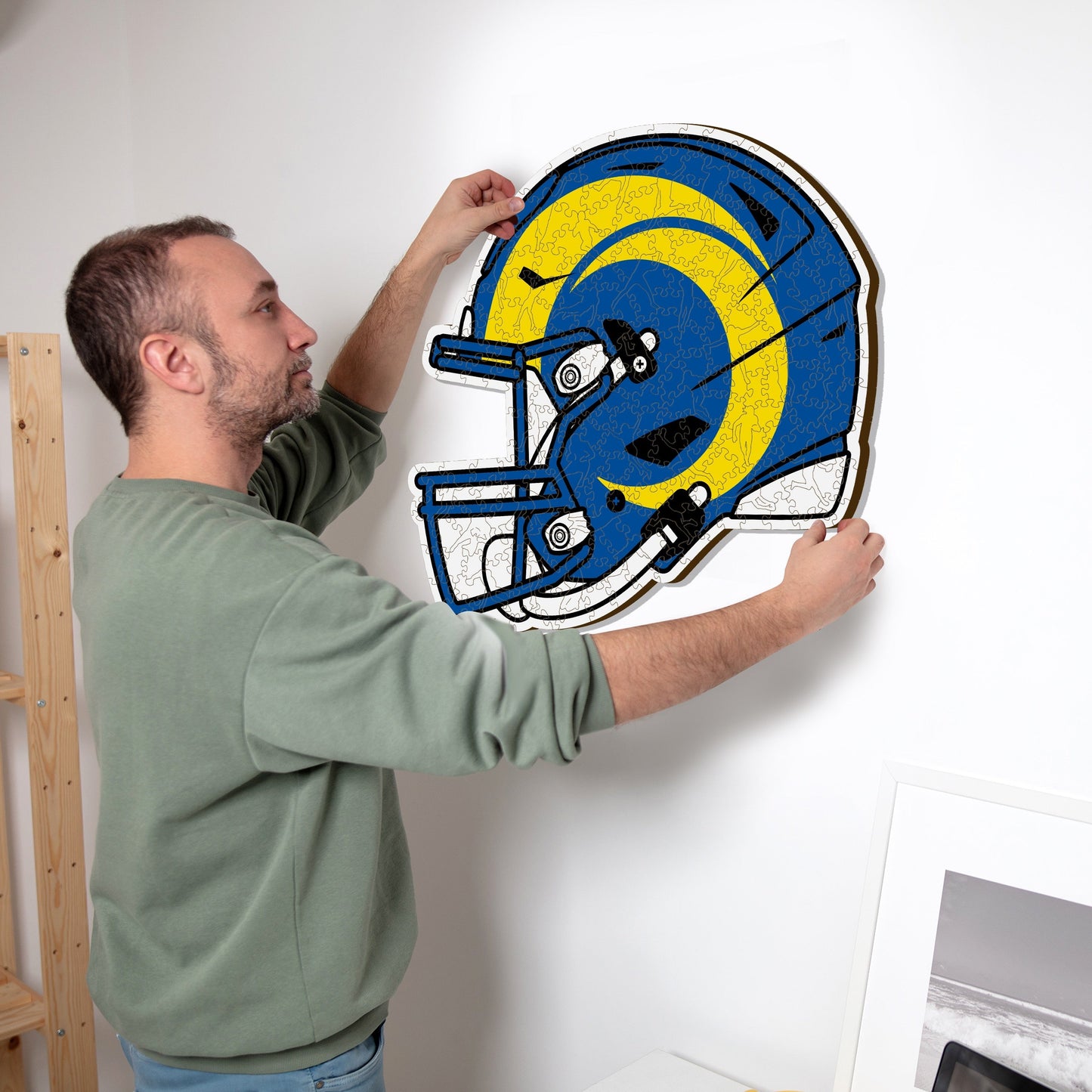 Los Angeles Rams™ Casco - Rompecabezas de Madera