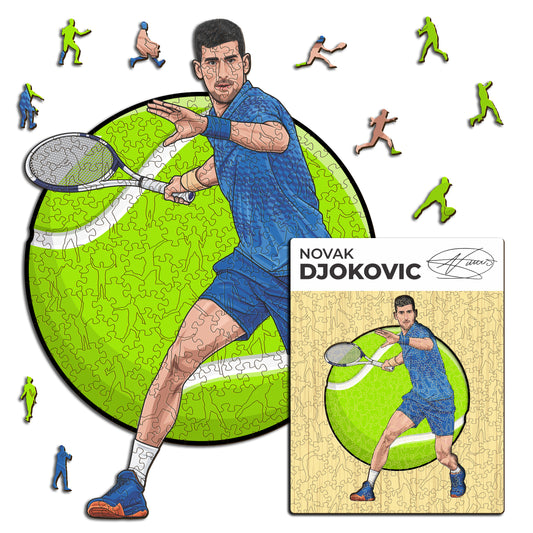 Novak Djokovic - Rompecabezas de Madera