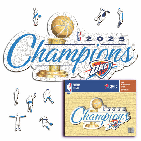 Oklahoma City Thunder™ 2025 NBA Champions - Rompecabezas de Madera