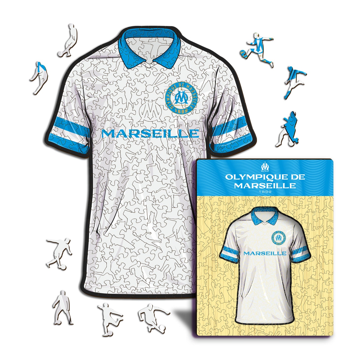 Olympique de Marseille® Camiseta - Rompecabezas de Madera Oficial