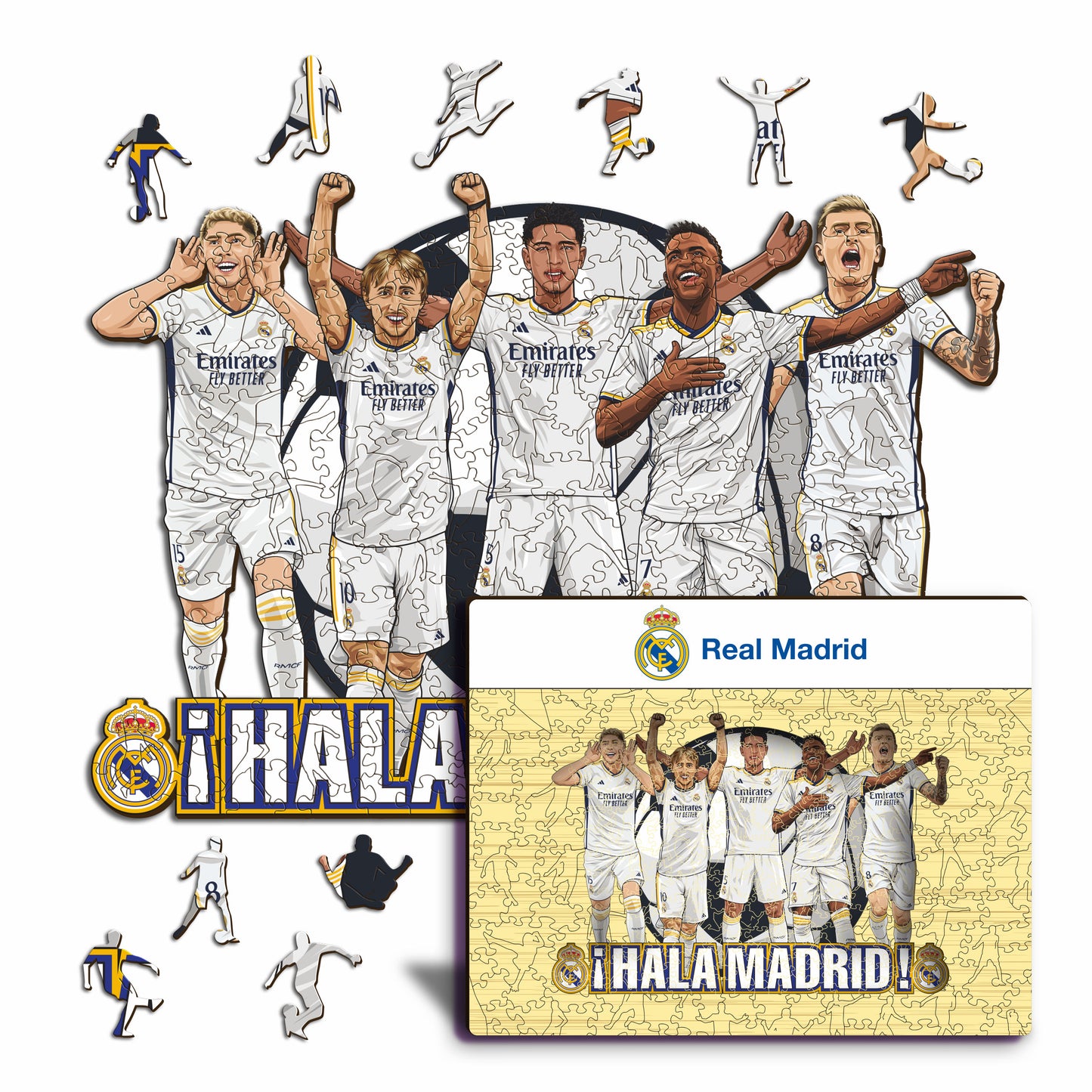5 Jugadores Real Madrid CF® - Rompecabezas de Madera