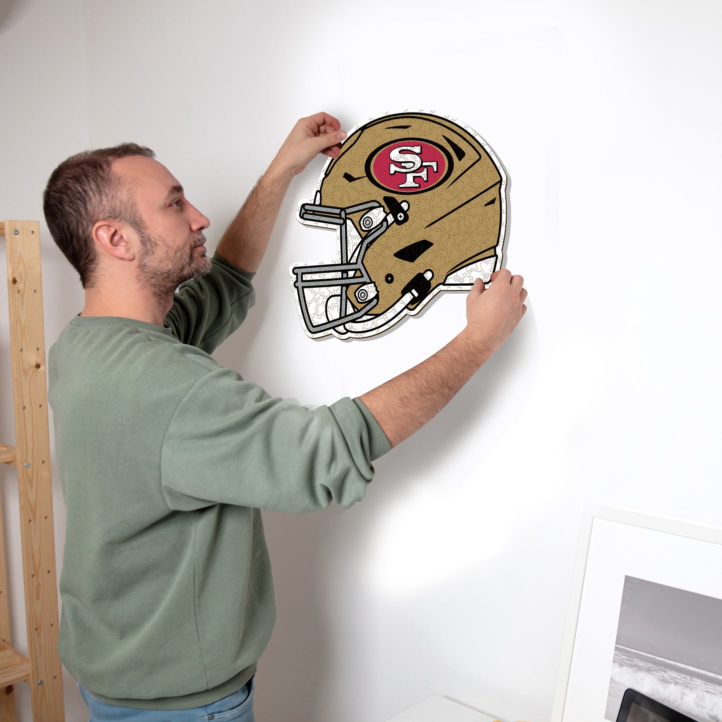 San Francisco 49ers™ Casco - Rompecabezas de Madera