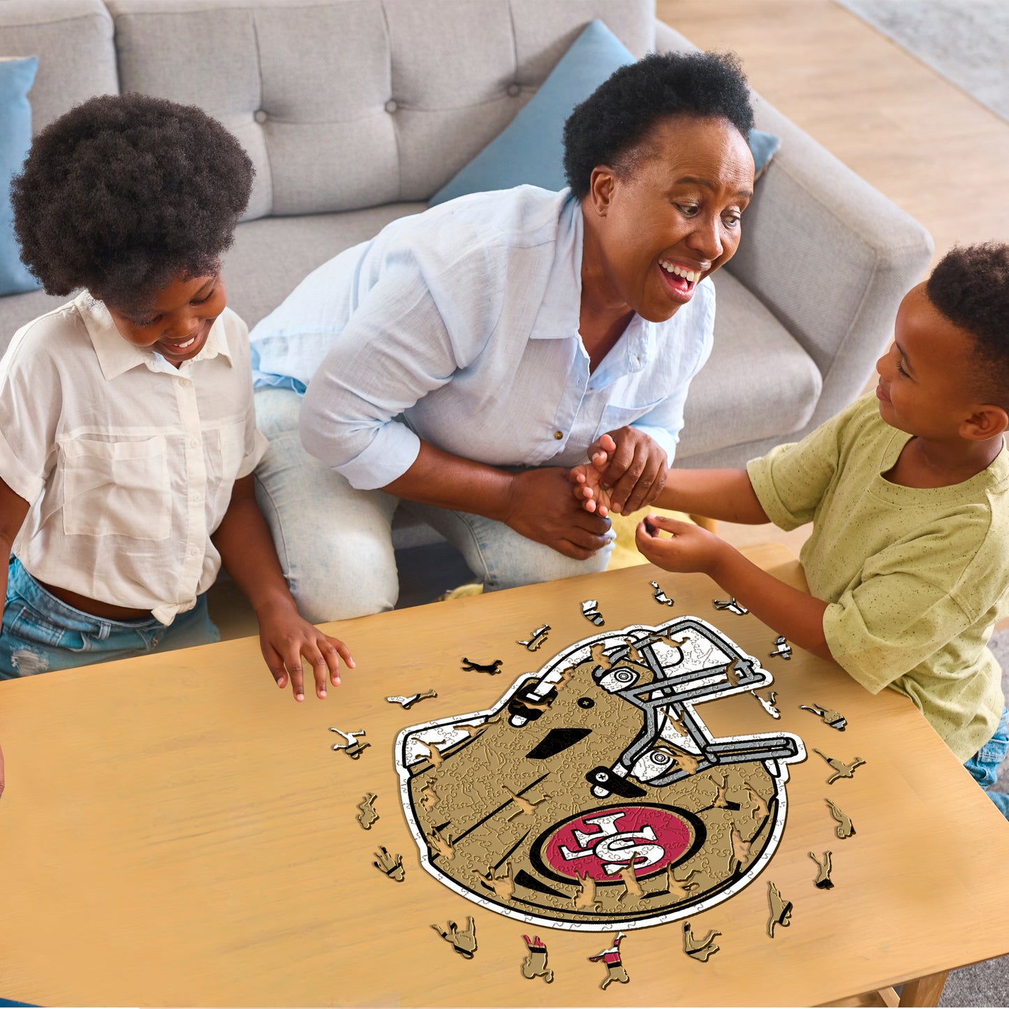 San Francisco 49ers™ Casco - Rompecabezas de Madera