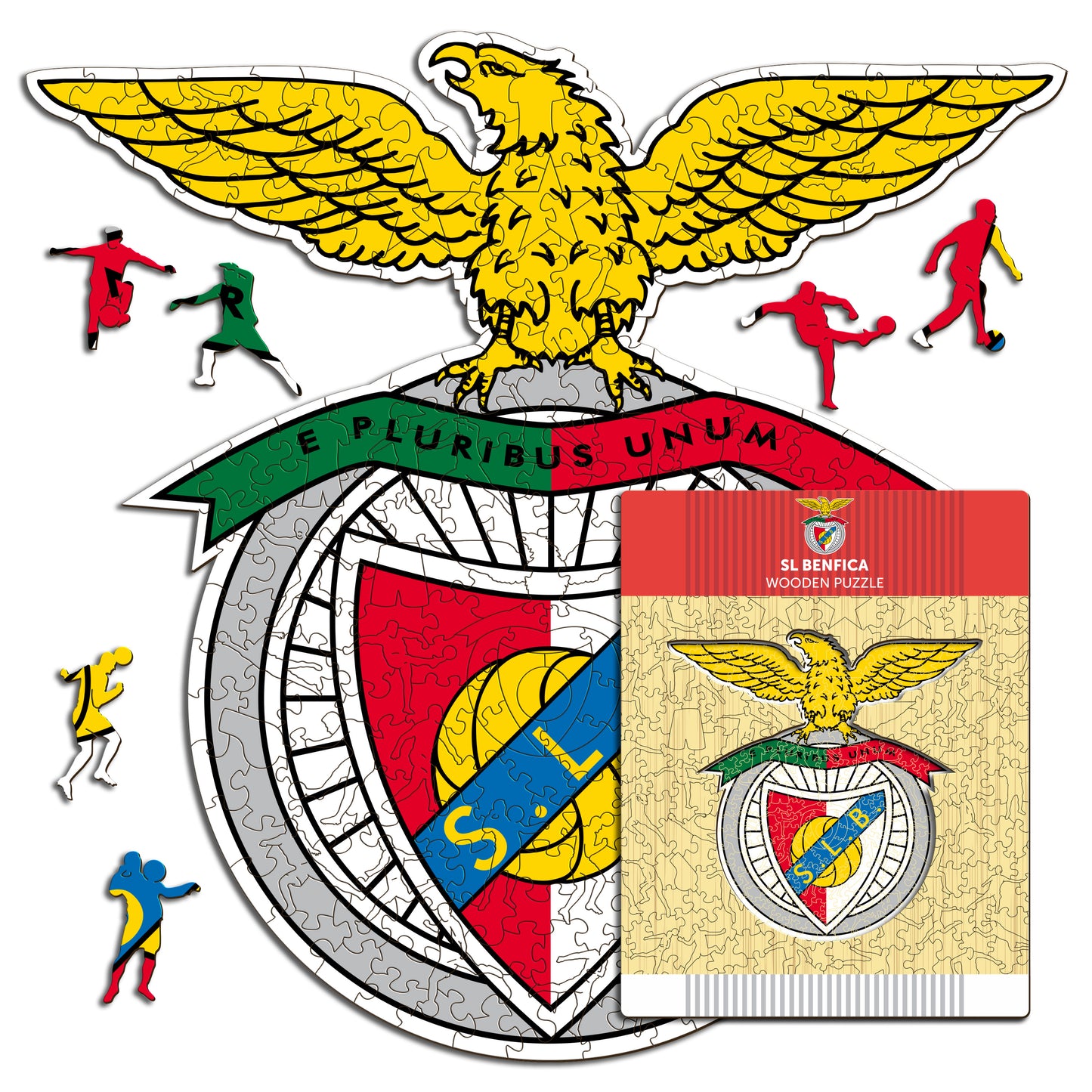 3 PACK SL Benfica® Logo + Eusebio + Estádio
