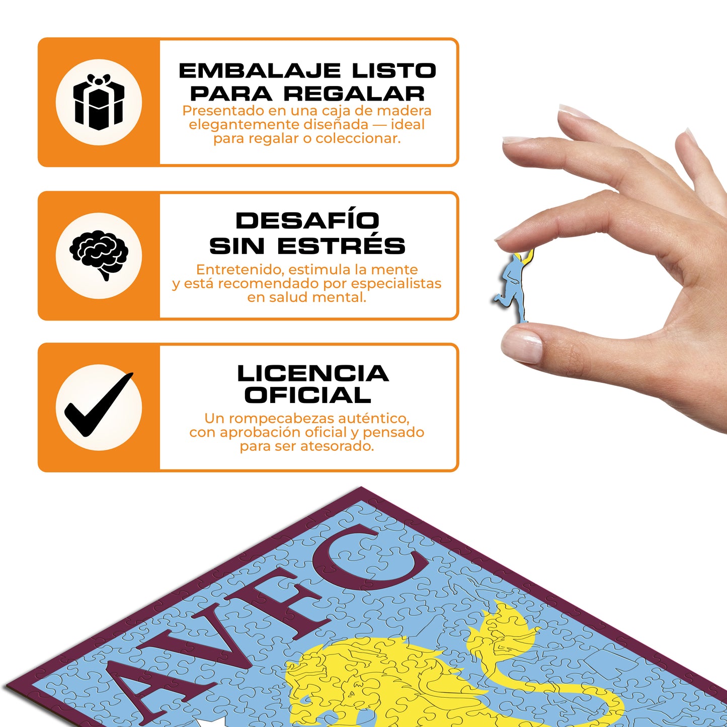Aston Villa FC® Logo - Rompecabezas de Madera