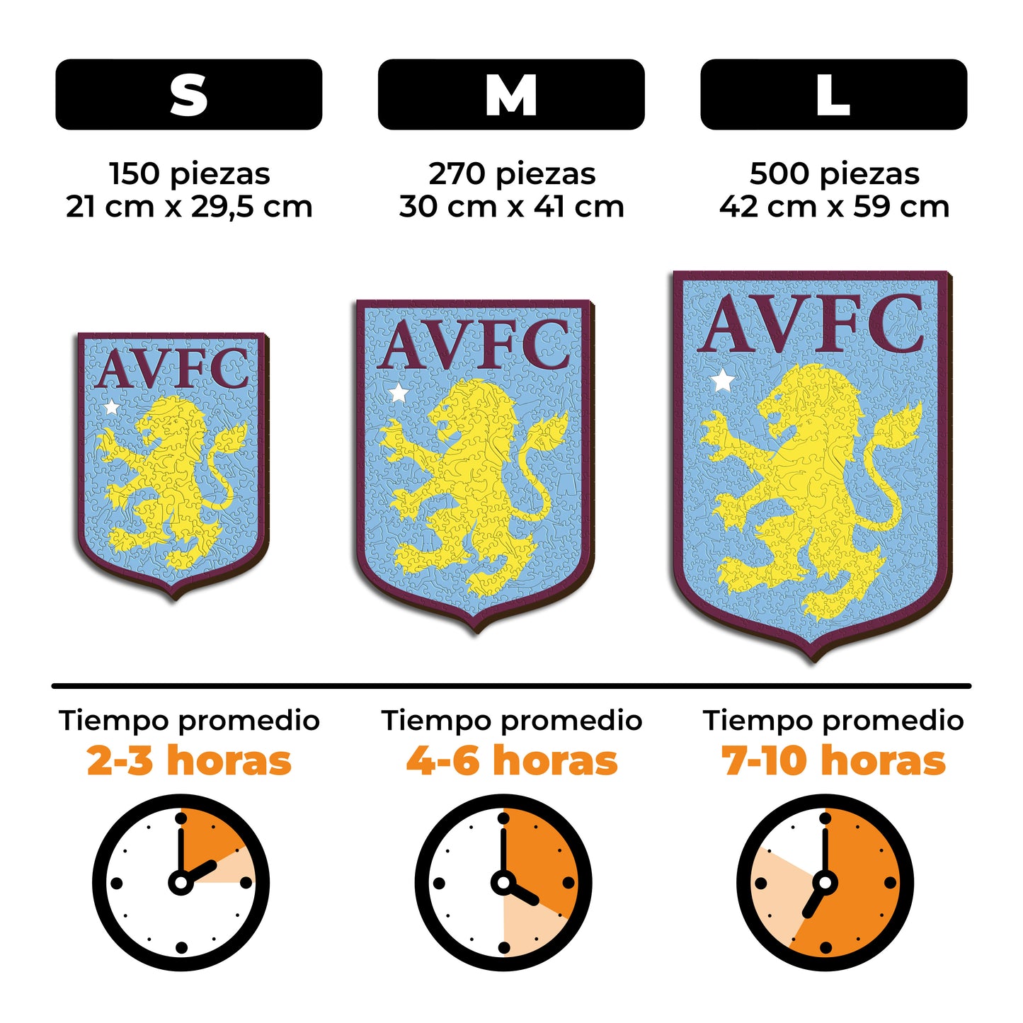 Aston Villa FC® Logo - Rompecabezas de Madera