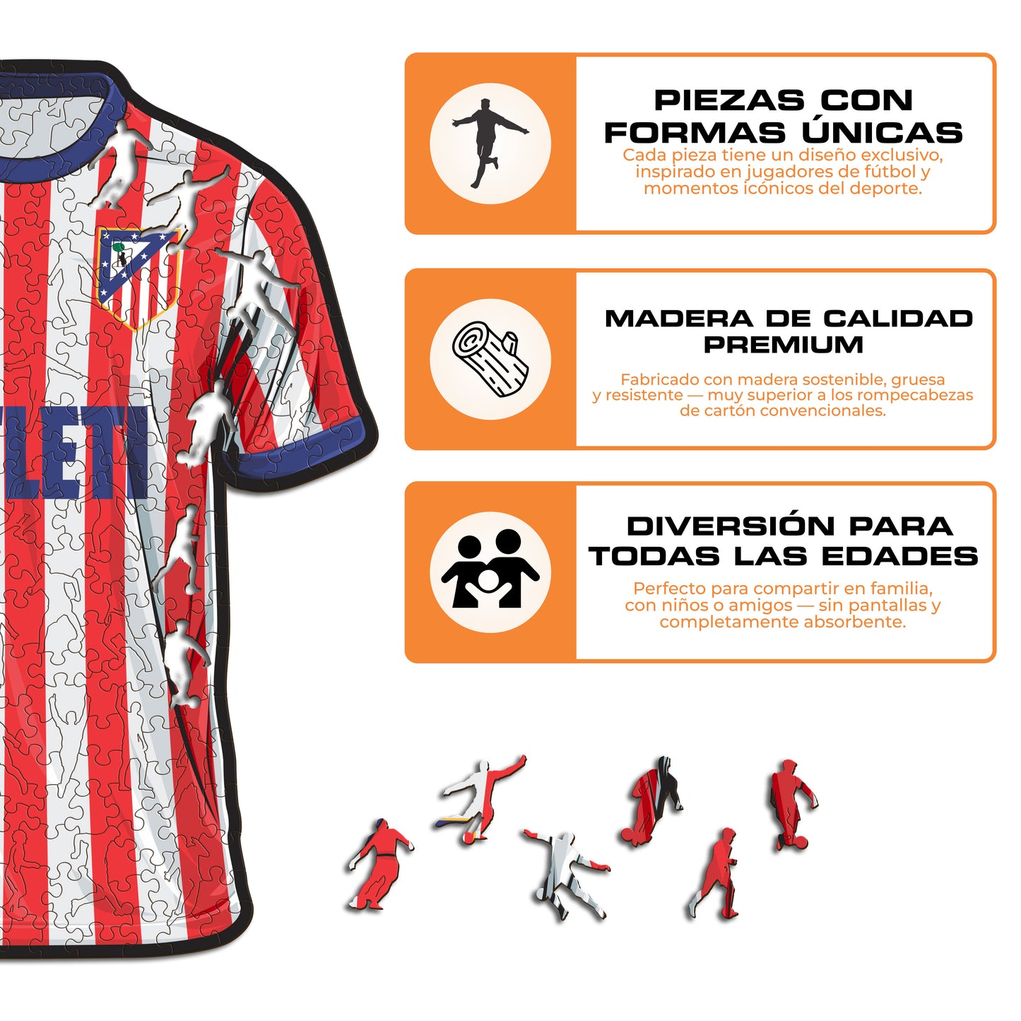 Atlético de Madrid® Camiseta - Rompecabezas de Madera