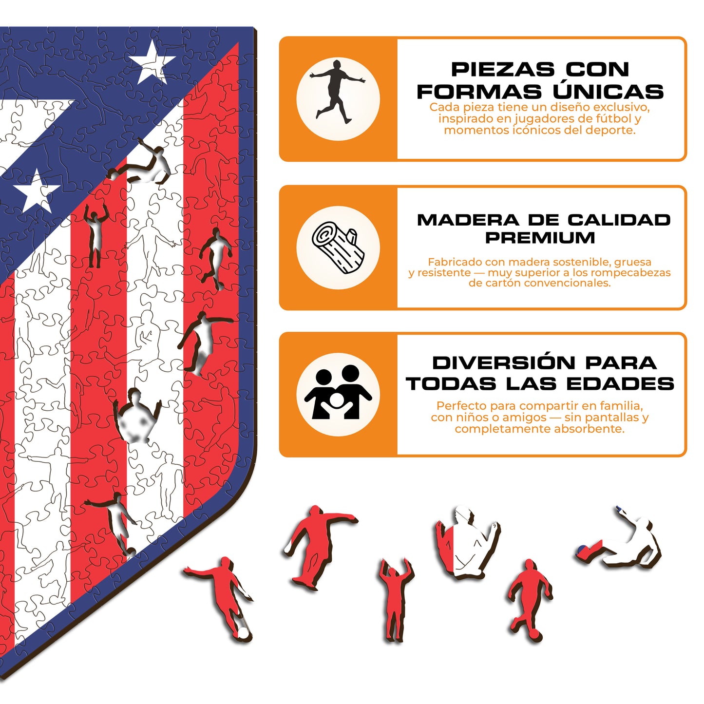 Atlético de Madrid® Logo - Rompecabezas de Madera