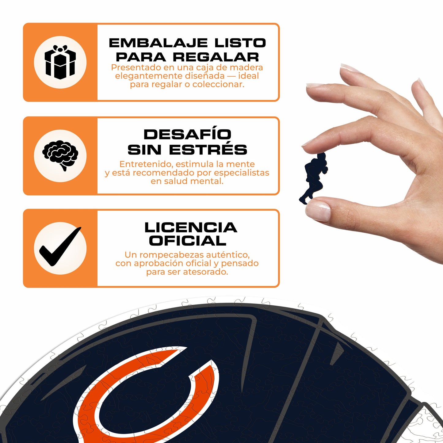 Chicago Bears™ Casco - Rompecabezas de Madera