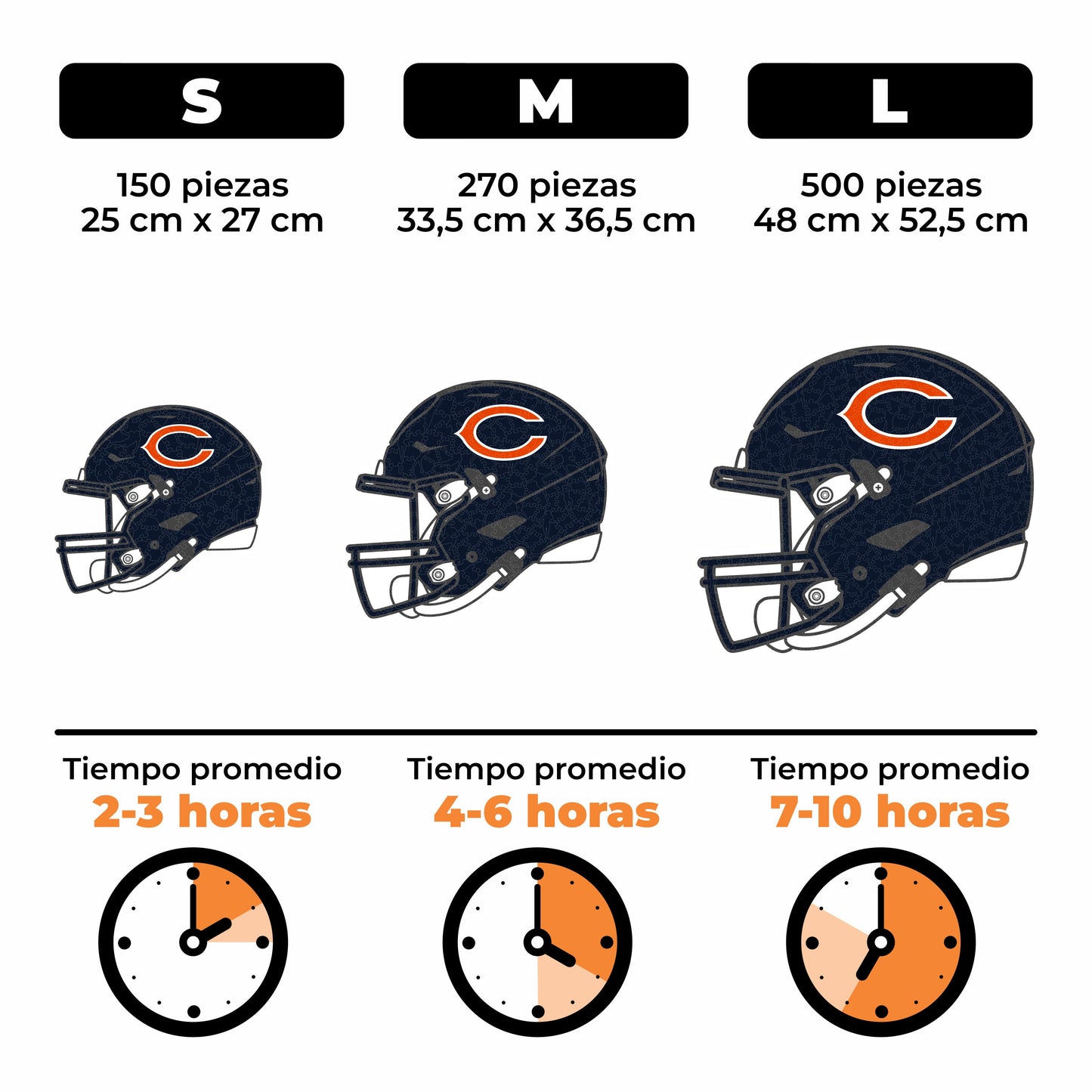 Chicago Bears™ Casco - Rompecabezas de Madera