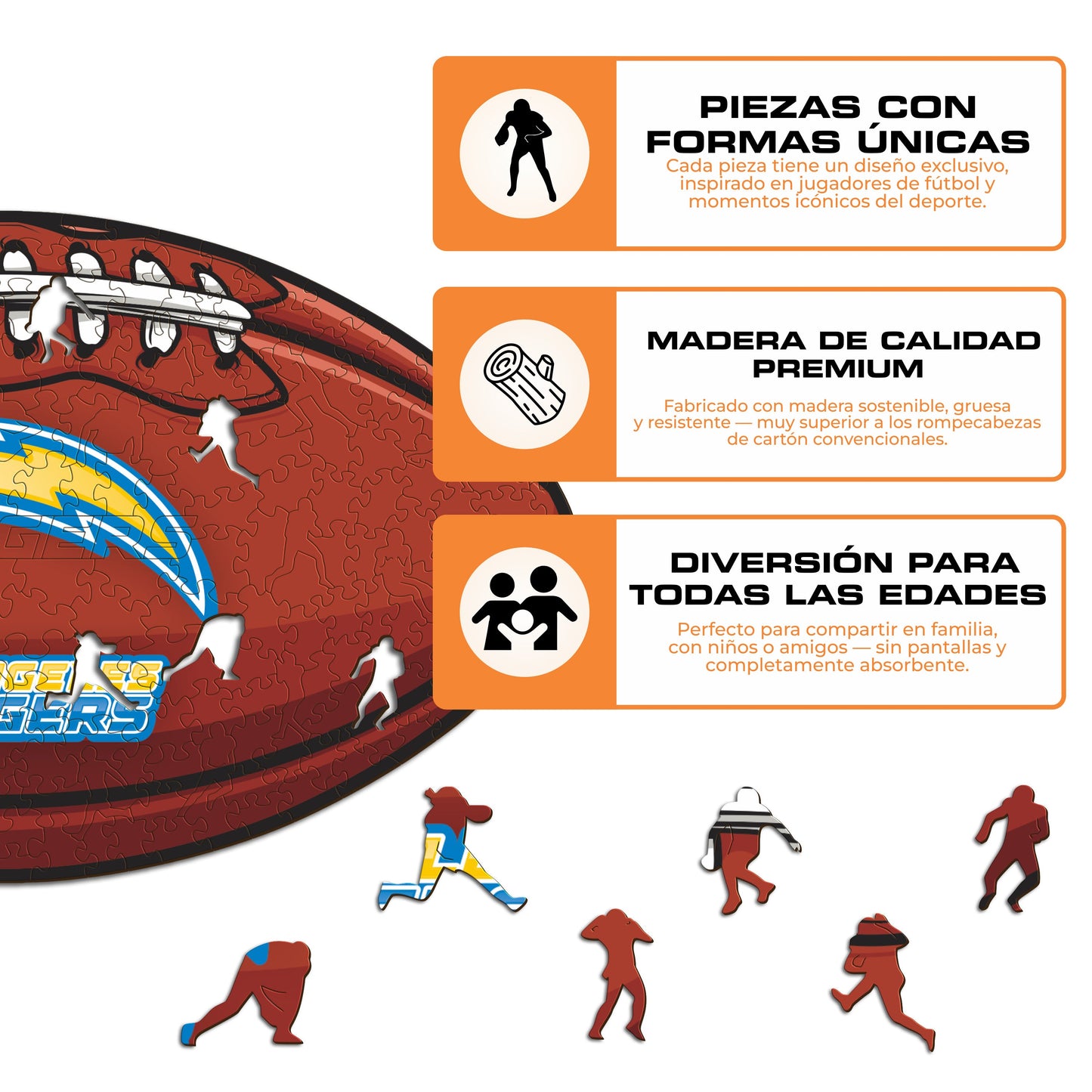Los Angeles Chargers™ - Rompecabezas de Madera
