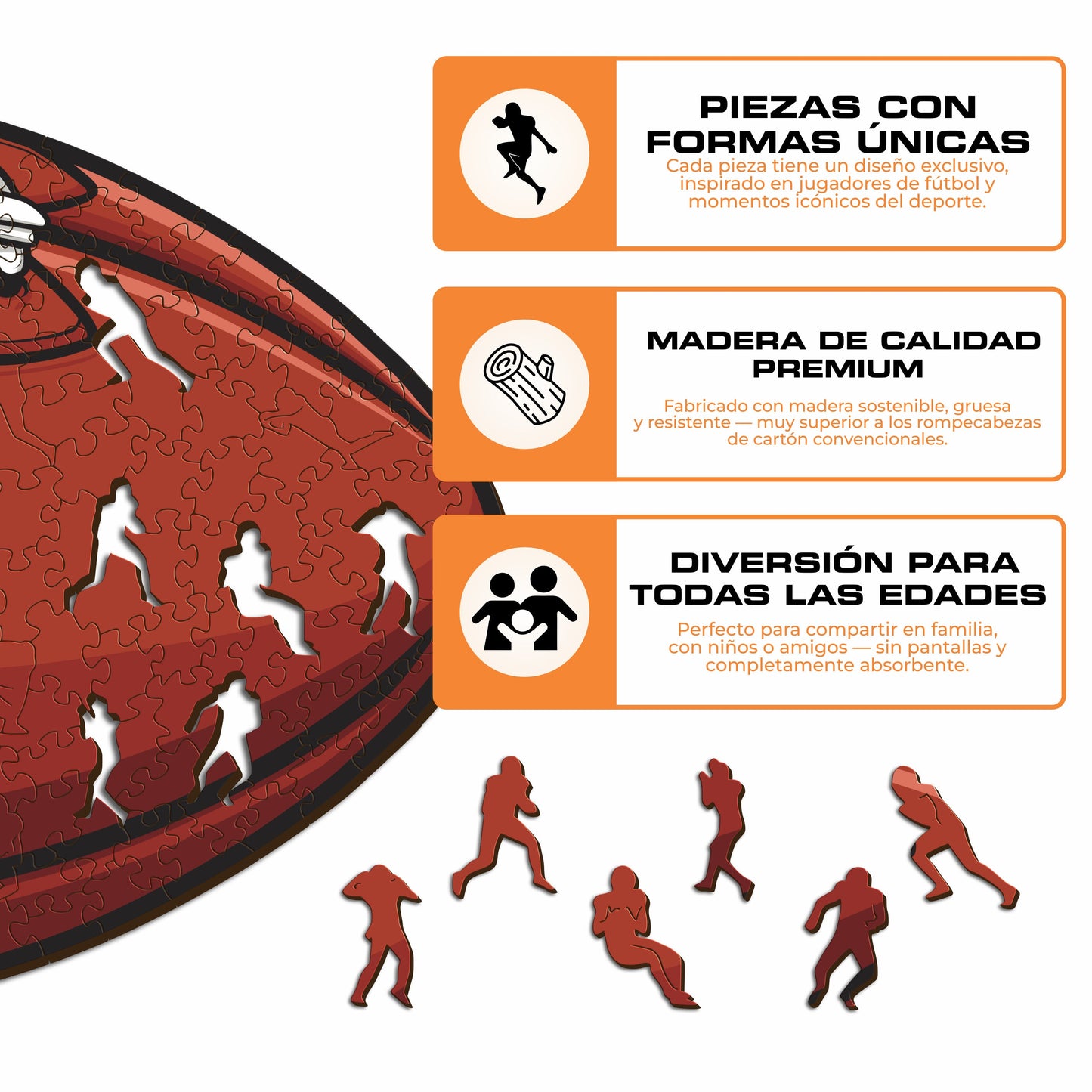 Kansas City Chiefs™ - Rompecabezas de Madera