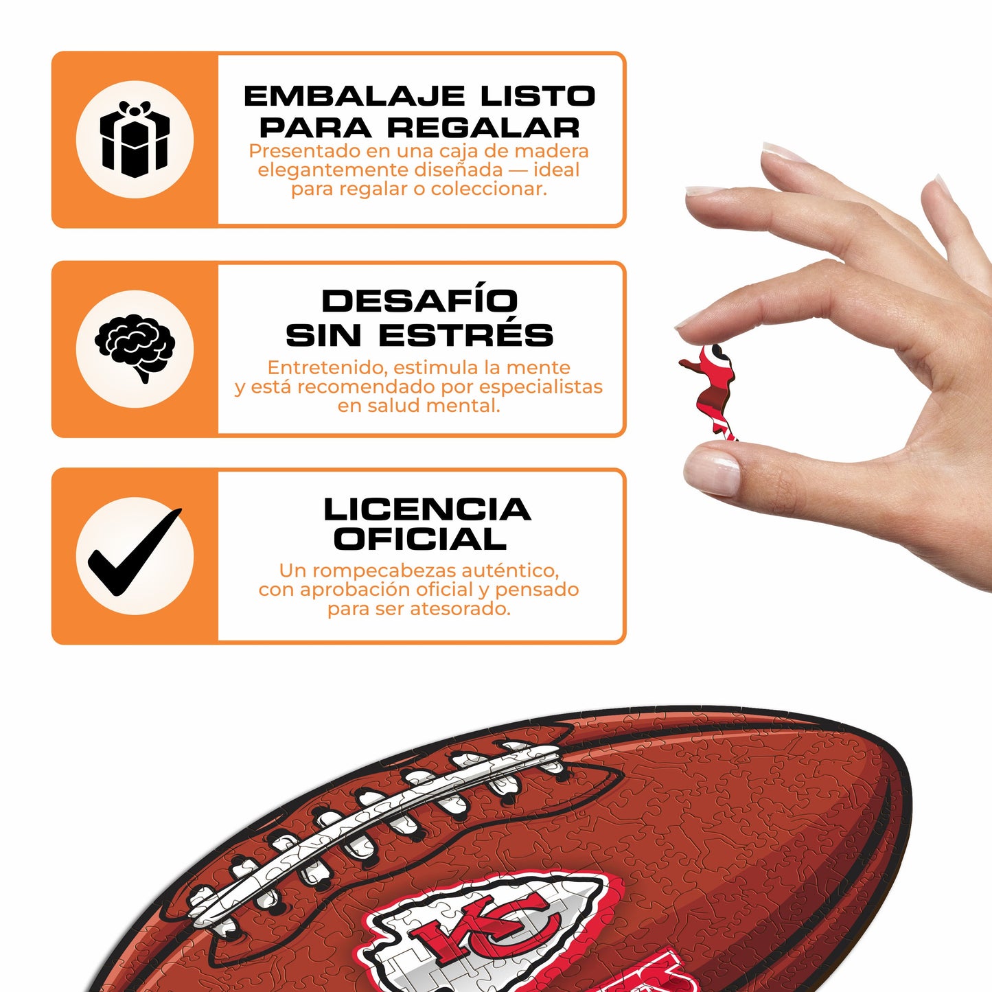 Kansas City Chiefs™ - Rompecabezas de Madera