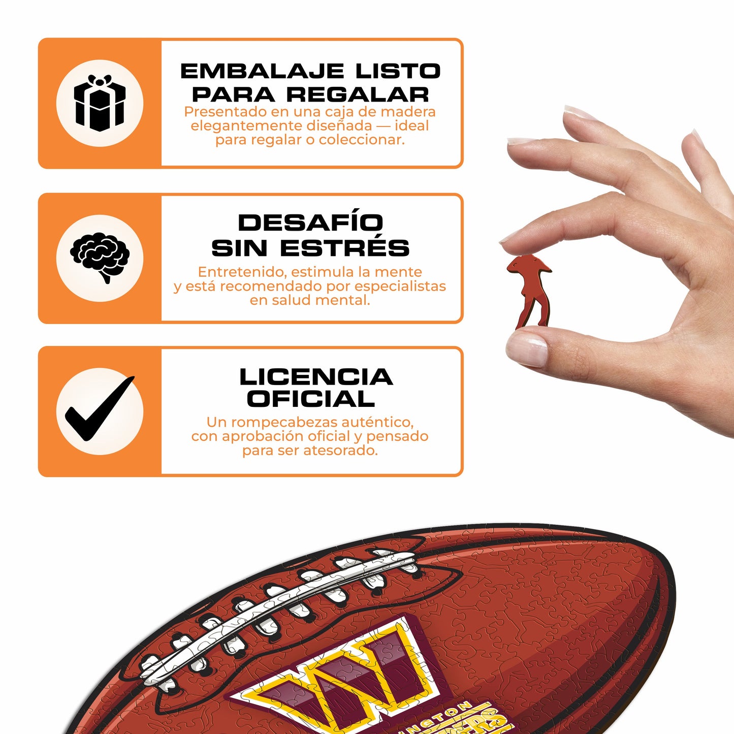 Washington Commanders™ - Rompecabezas de Madera