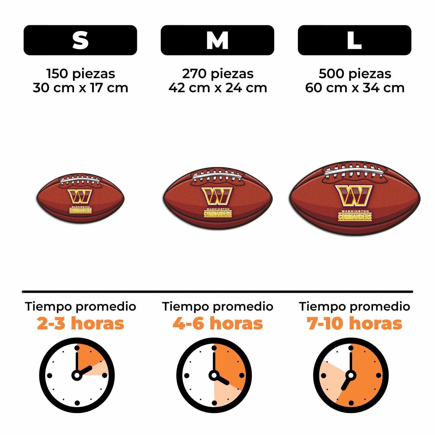 Washington Commanders™ - Rompecabezas de Madera