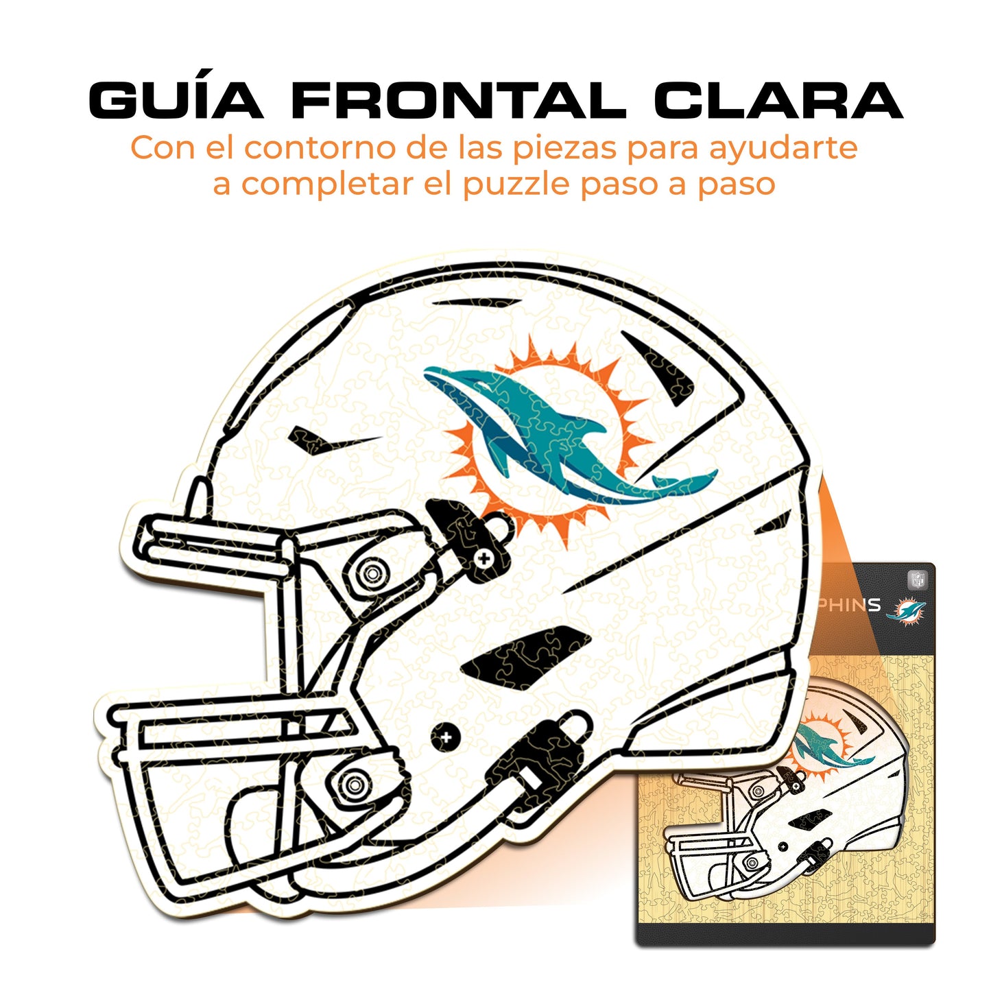 Miami Dolphins™ Casco - Rompecabezas de Madera