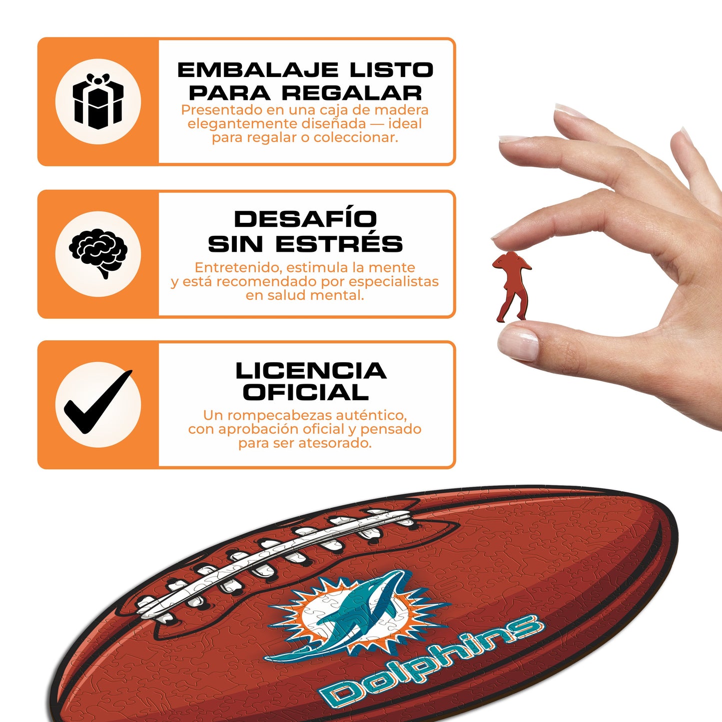 Miami Dolphins™ - Rompecabezas de Madera