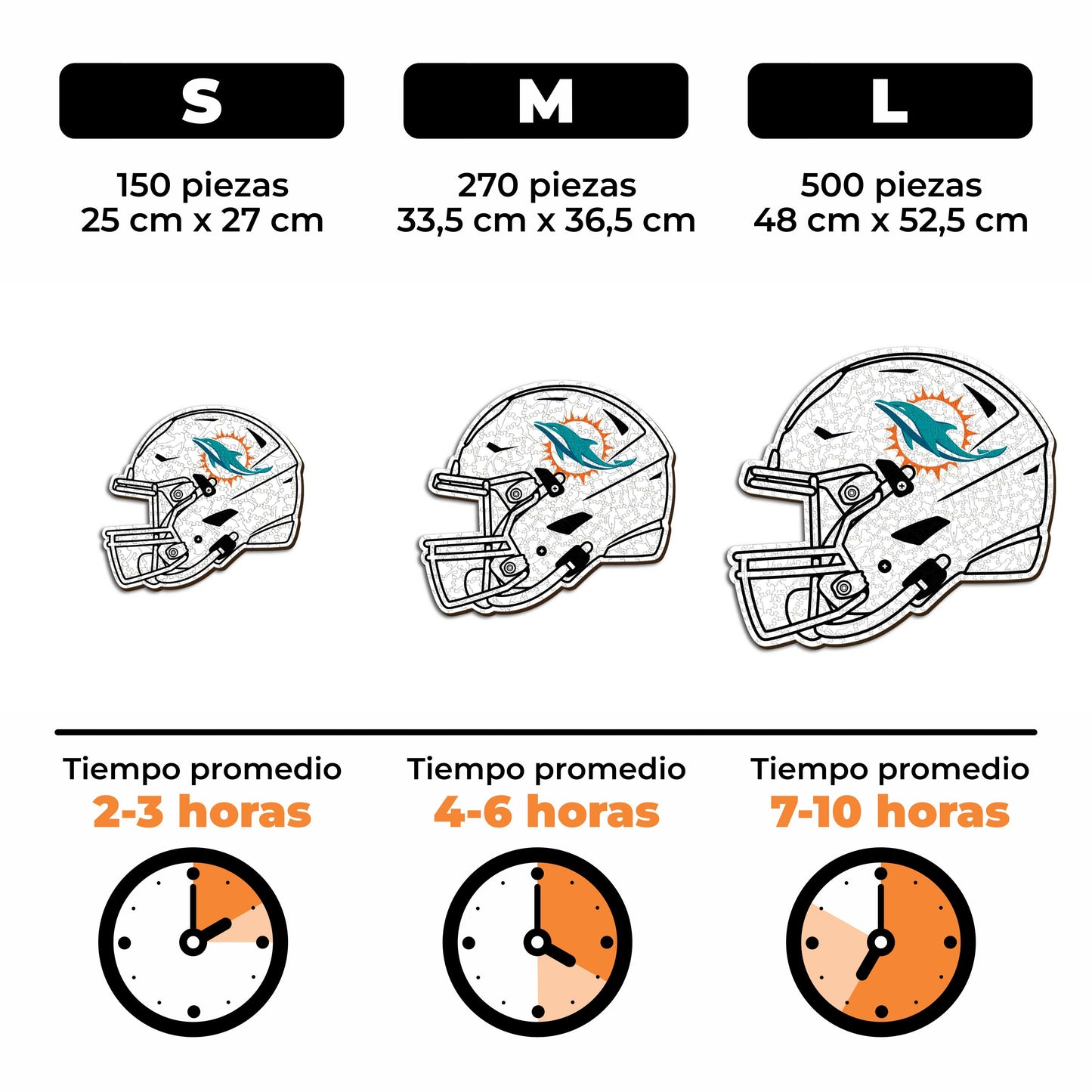 Miami Dolphins™ Casco - Rompecabezas de Madera