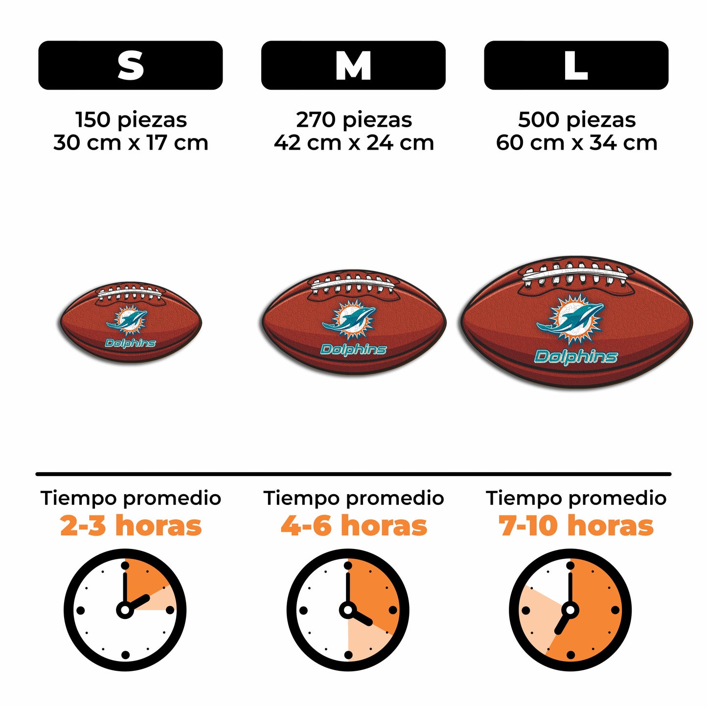 Miami Dolphins™ - Rompecabezas de Madera