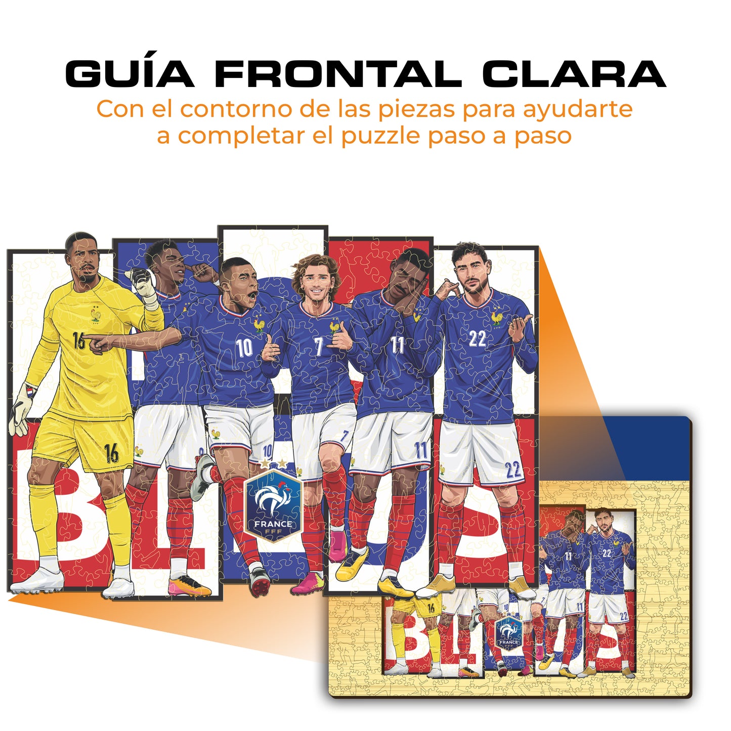 Équipe de France® 6 Jugadores - Rompecabezas de Madera