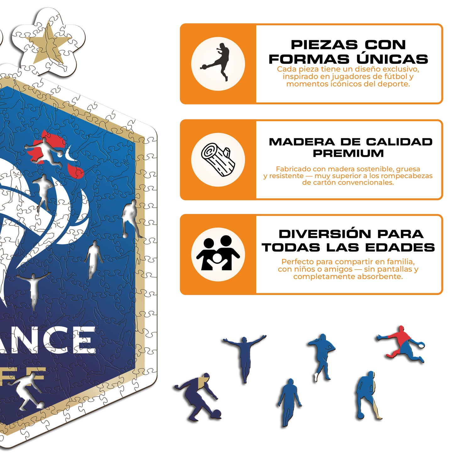 Équipe de France® Logo - Rompecabezas de Madera