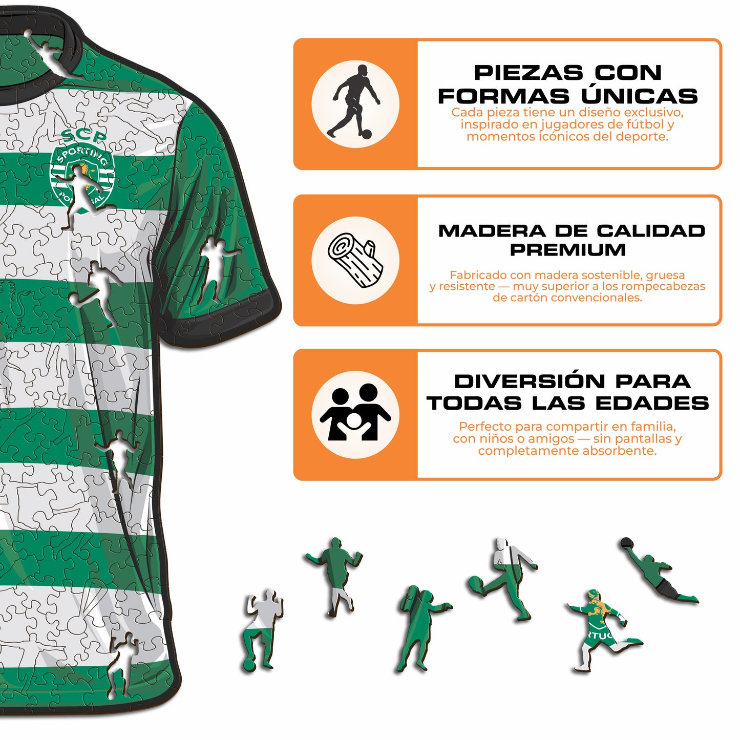 Sporting CP® Camiseta - Rompecabezas de Madera