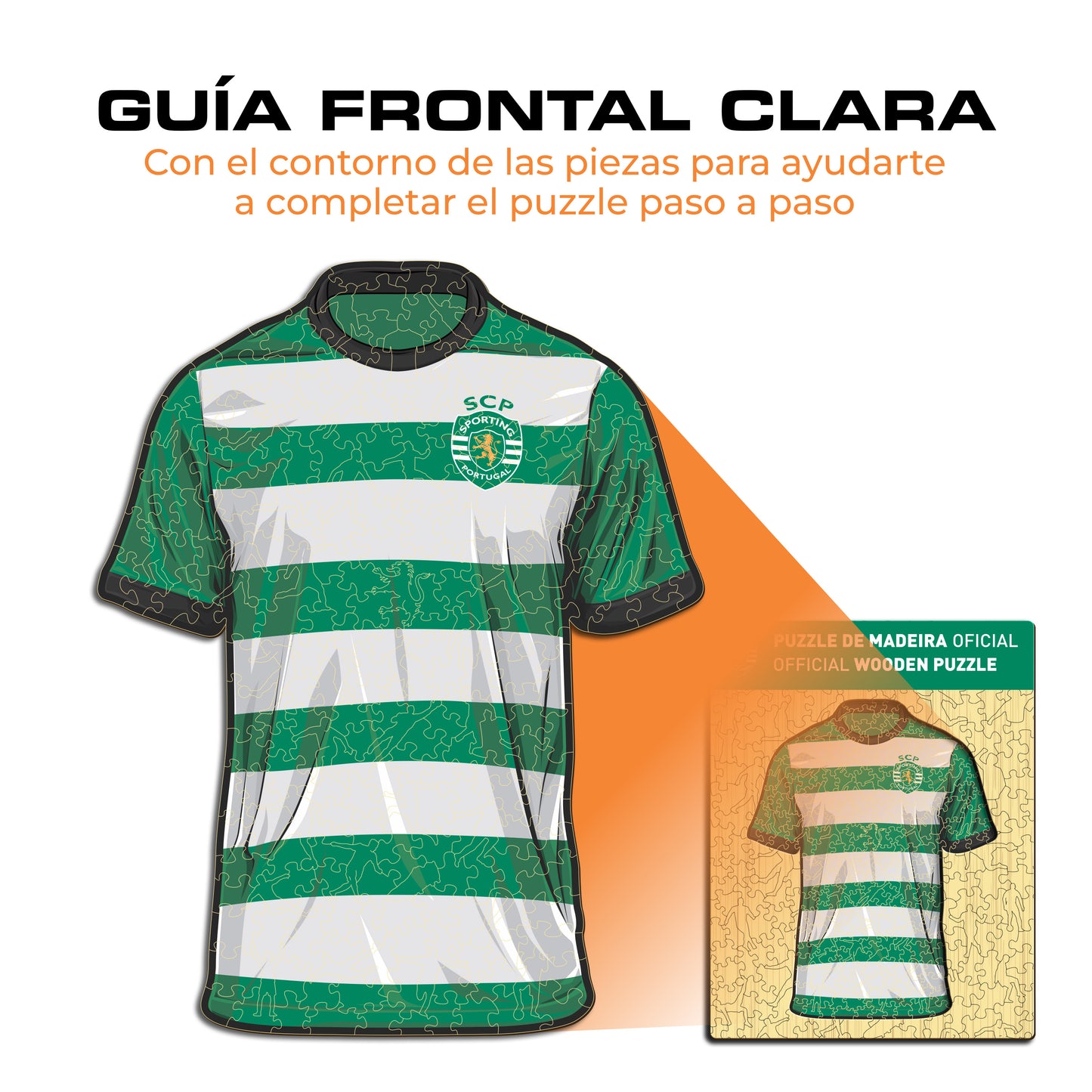 Sporting CP® Camiseta - Rompecabezas de Madera