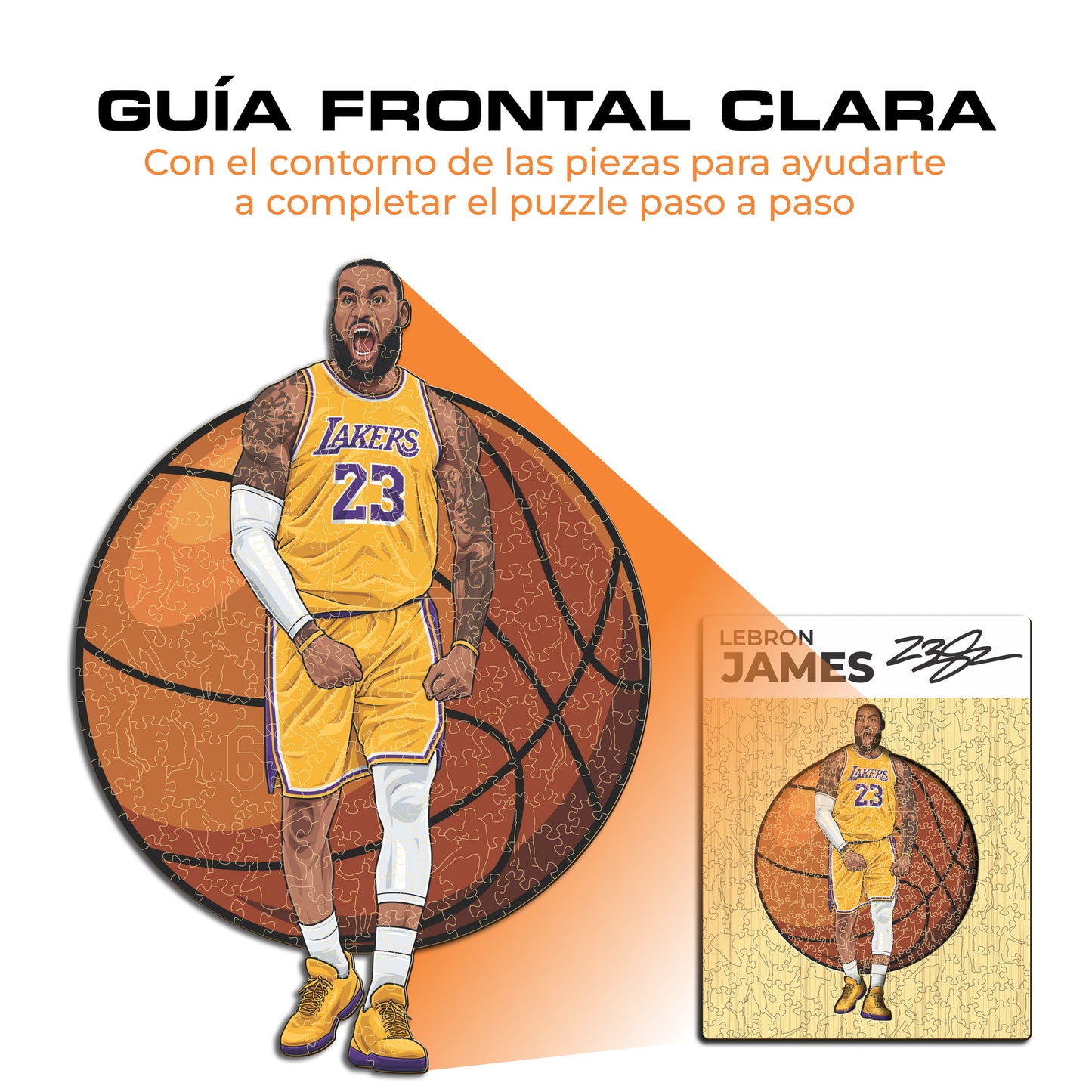 LeBron James - Rompecabezas de Madera