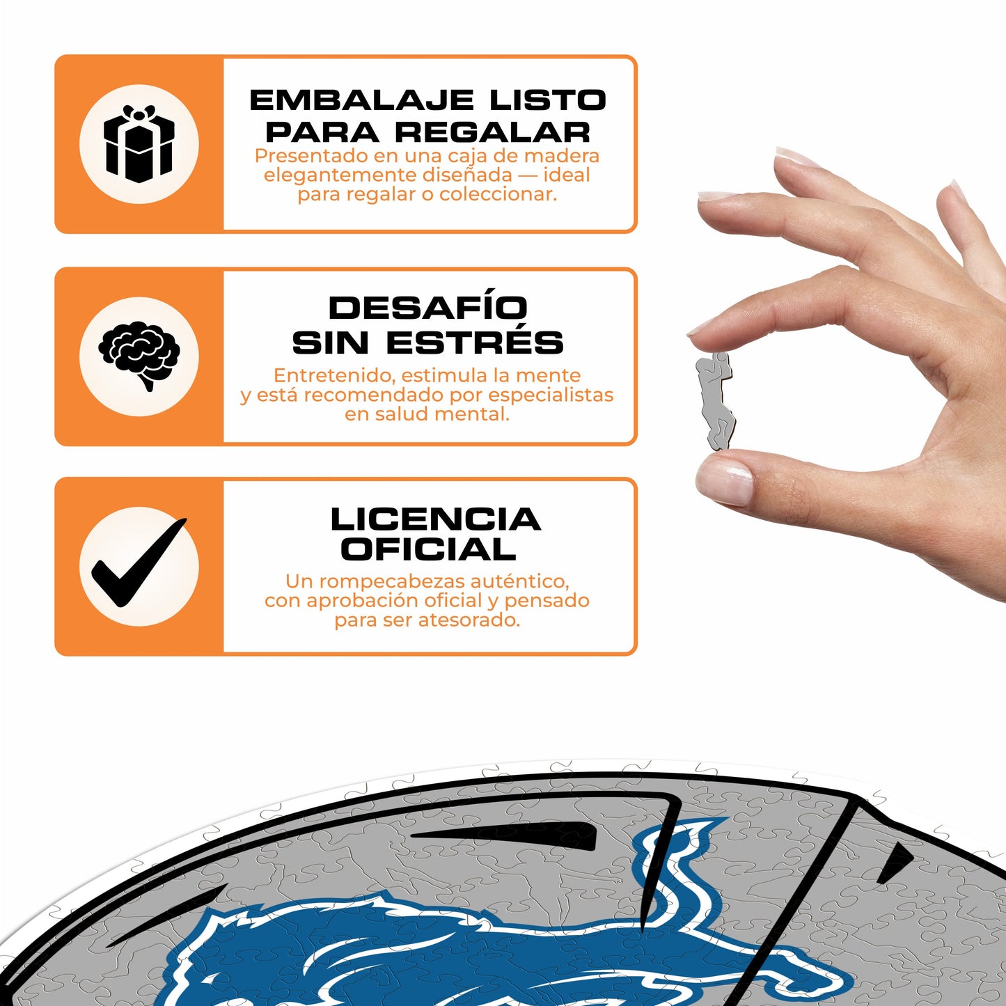 Detroit Lions™ Casco - Rompecabezas de Madera