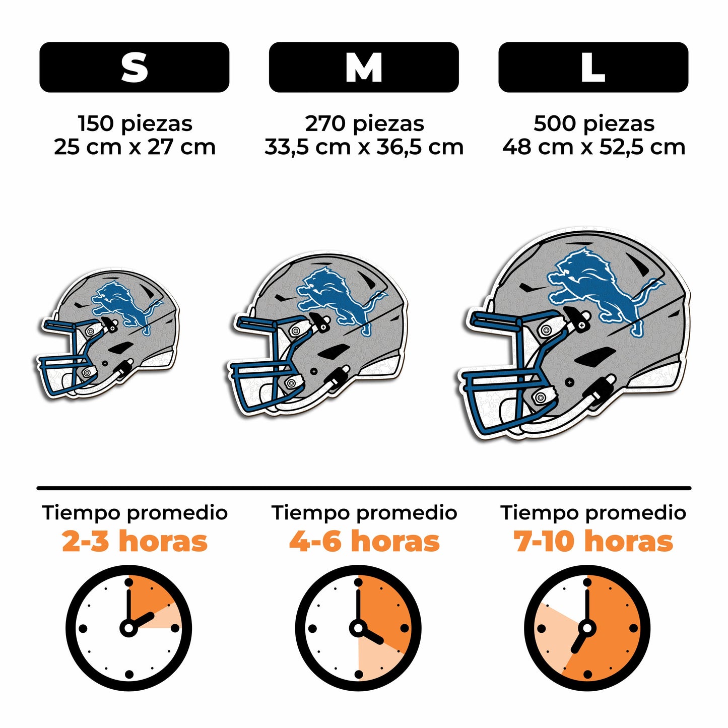 Detroit Lions™ Casco - Rompecabezas de Madera