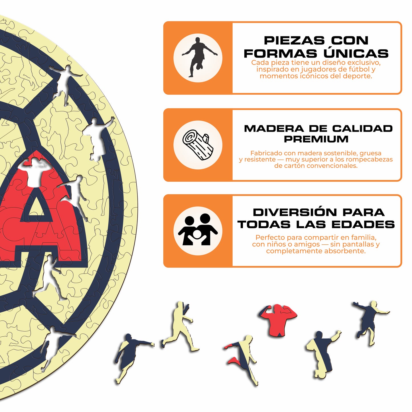 Club América® Logo - Rompecabezas de Madera