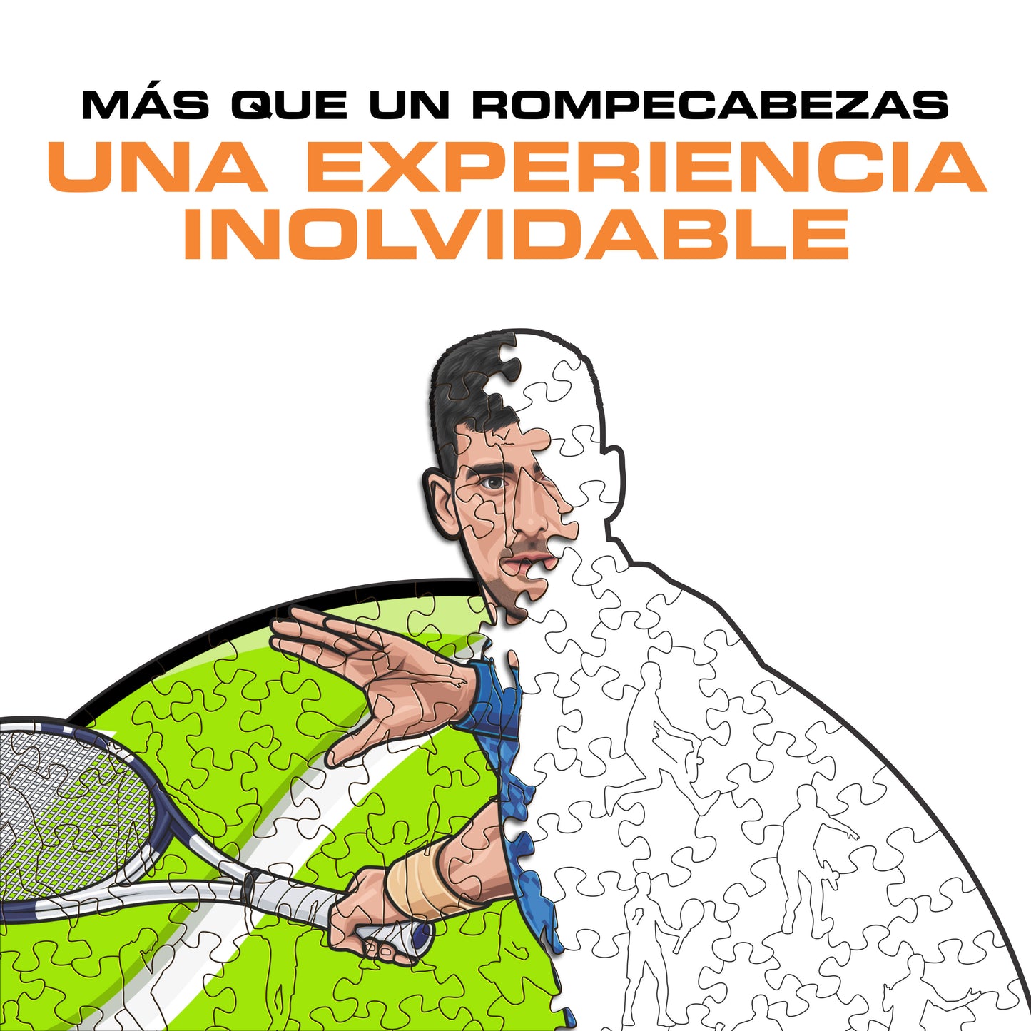 Novak Djokovic - Rompecabezas de Madera