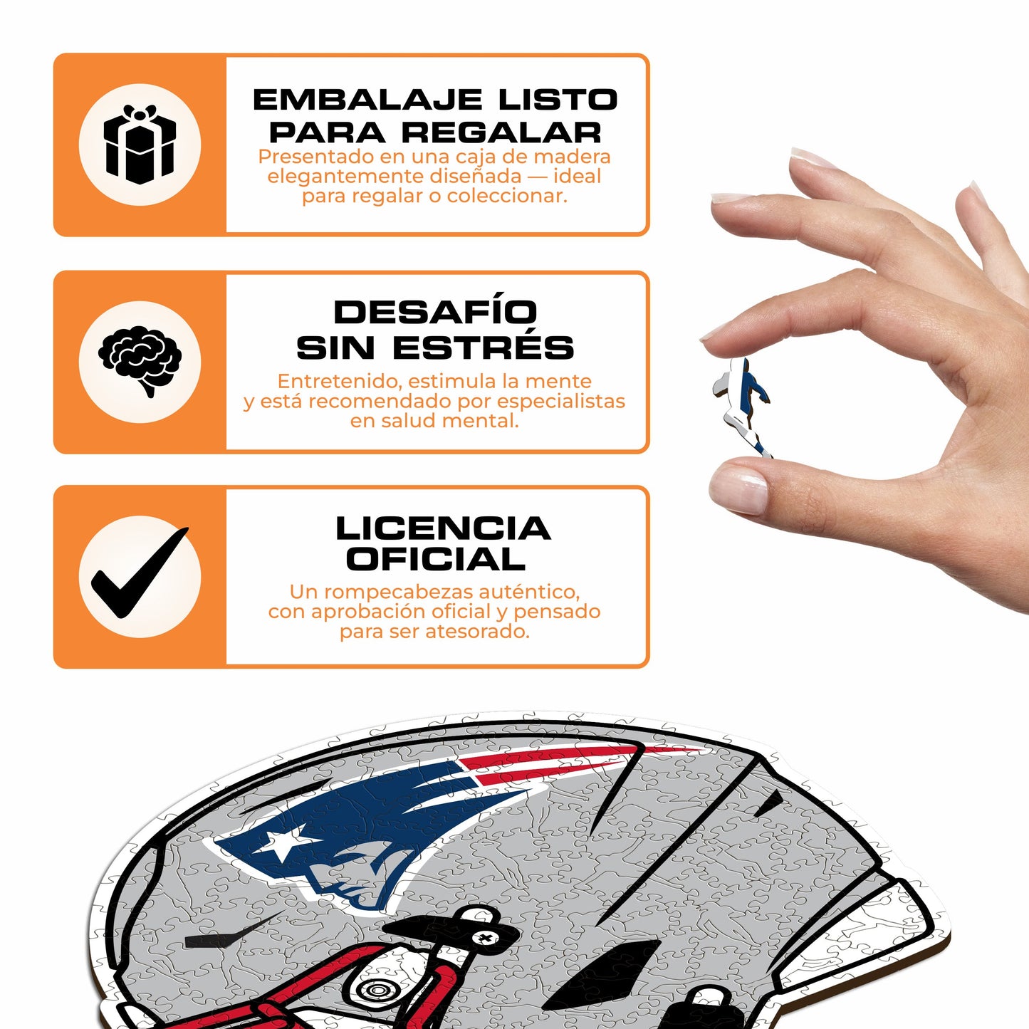 New England Patriots™ Casco - Rompecabezas de Madera
