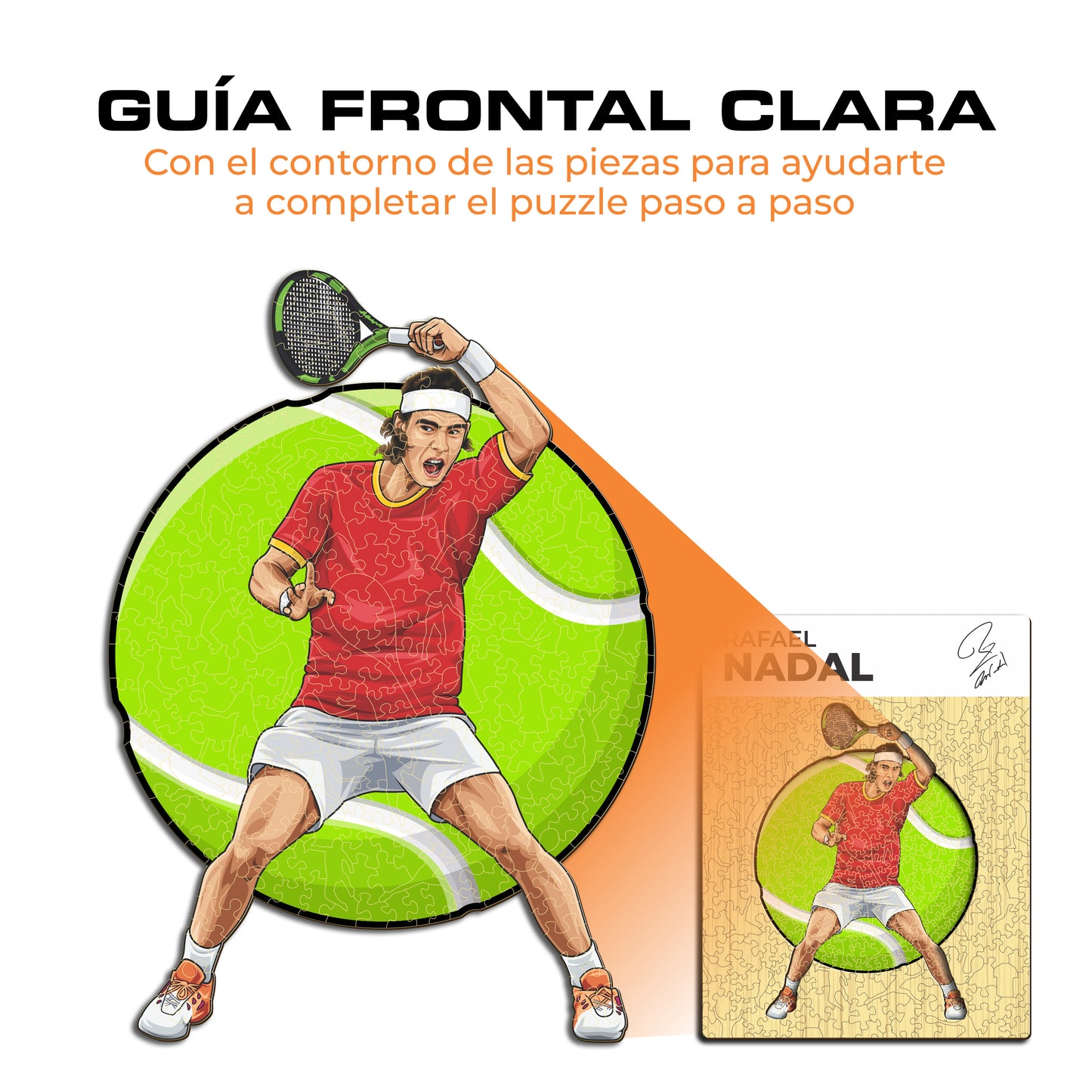 Rafael Nadal - Rompecabezas de Madera