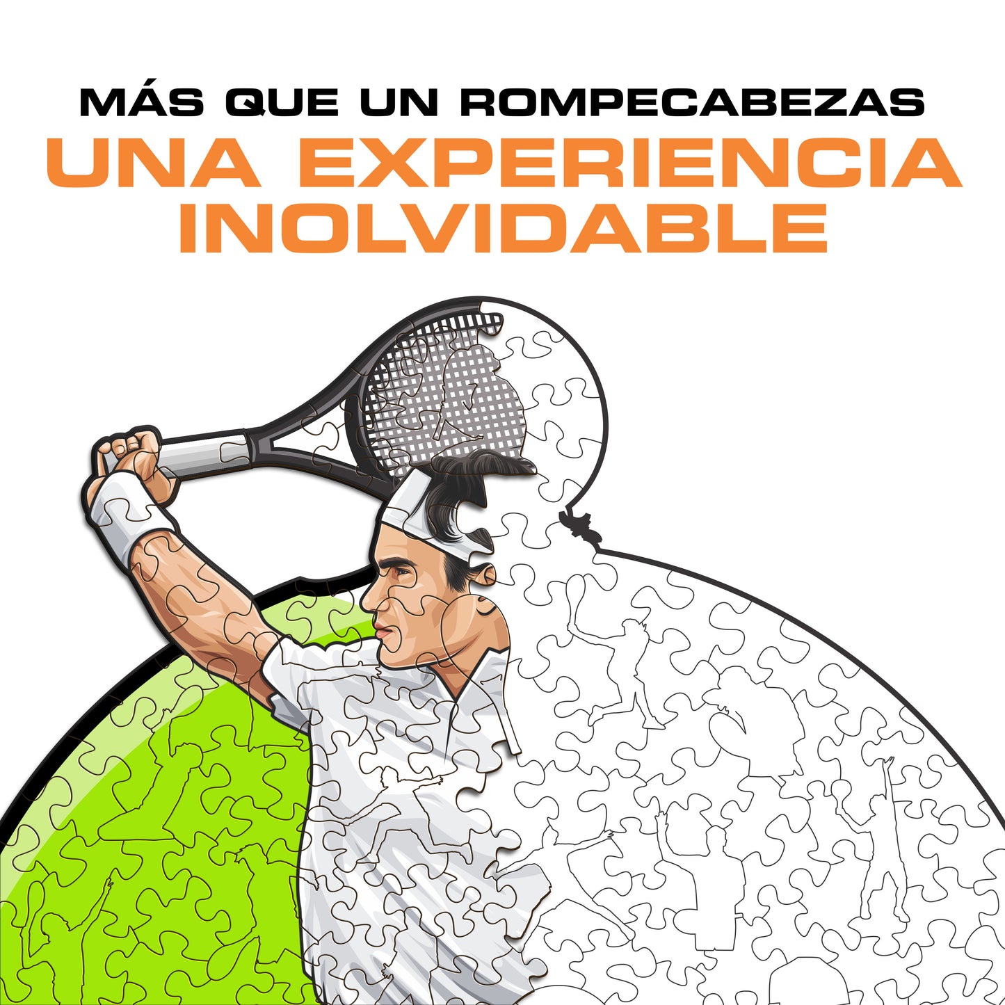 Roger Federer - Rompecabezas de Madera