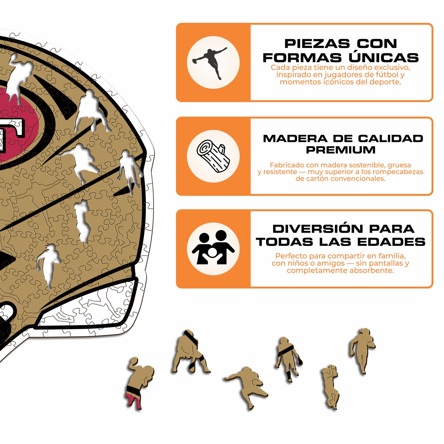 San Francisco 49ers™ Casco - Rompecabezas de Madera