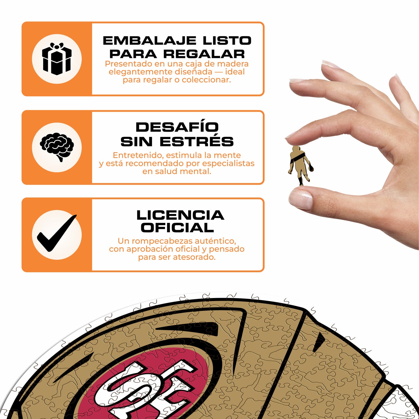 San Francisco 49ers™ Casco - Rompecabezas de Madera
