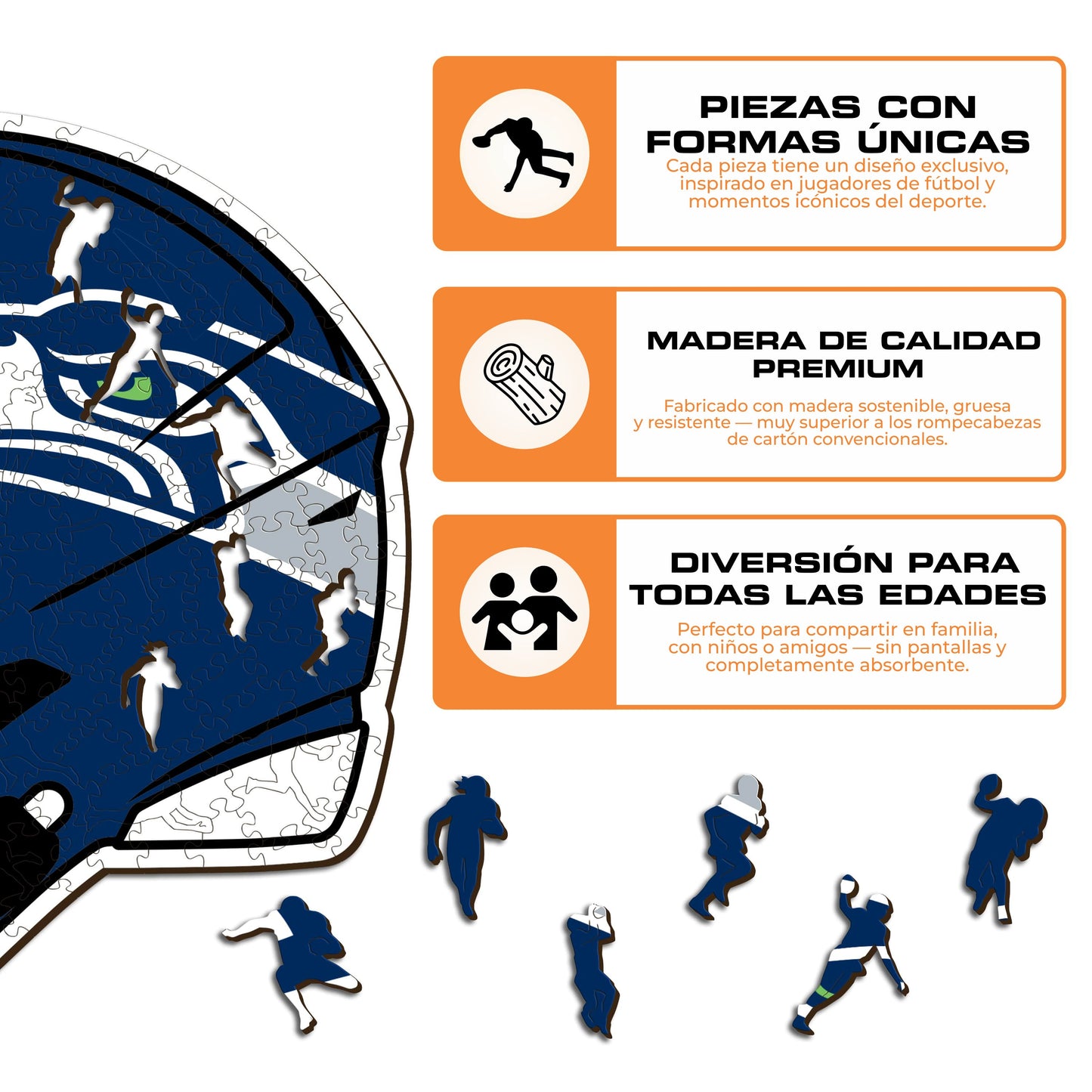 Seattle Seahawks™ Casco - Rompecabezas de Madera