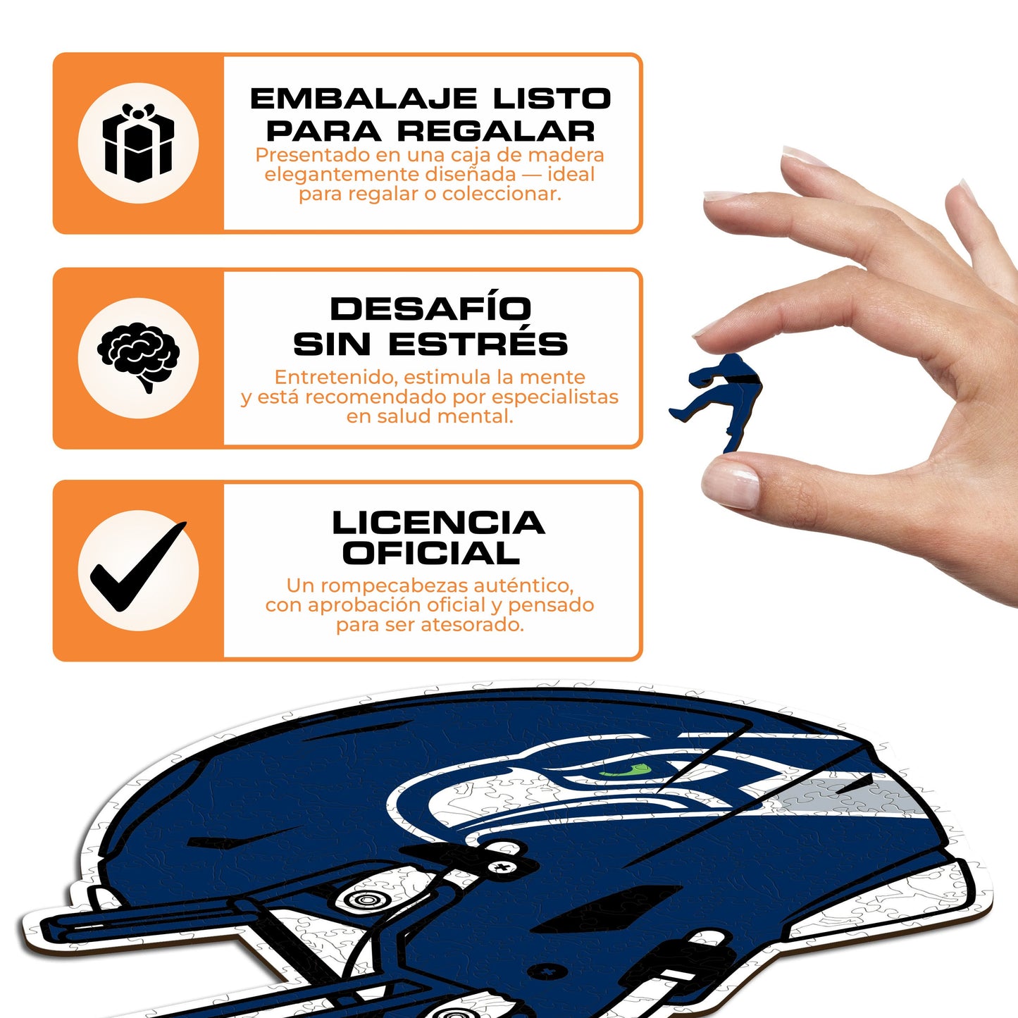 Seattle Seahawks™ Casco - Rompecabezas de Madera