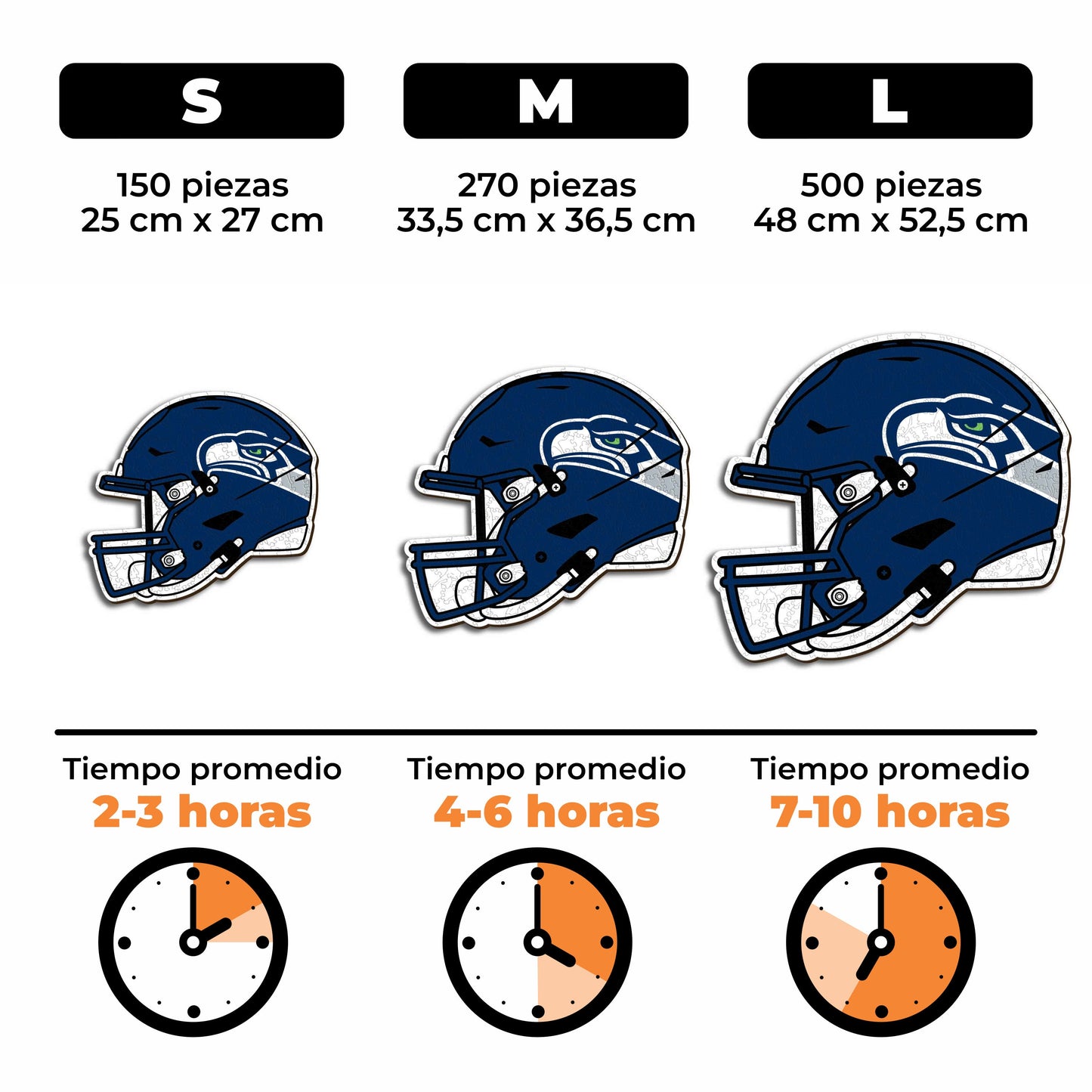 Seattle Seahawks™ Casco - Rompecabezas de Madera