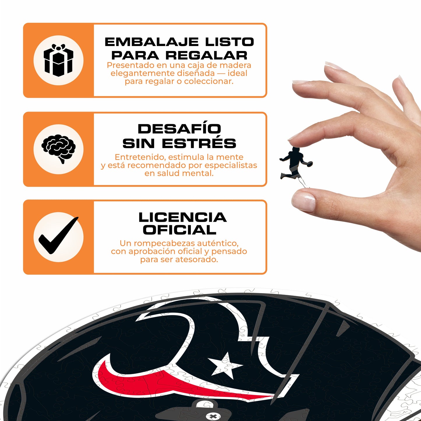 Houston Texans™ Casco - Rompecabezas de Madera