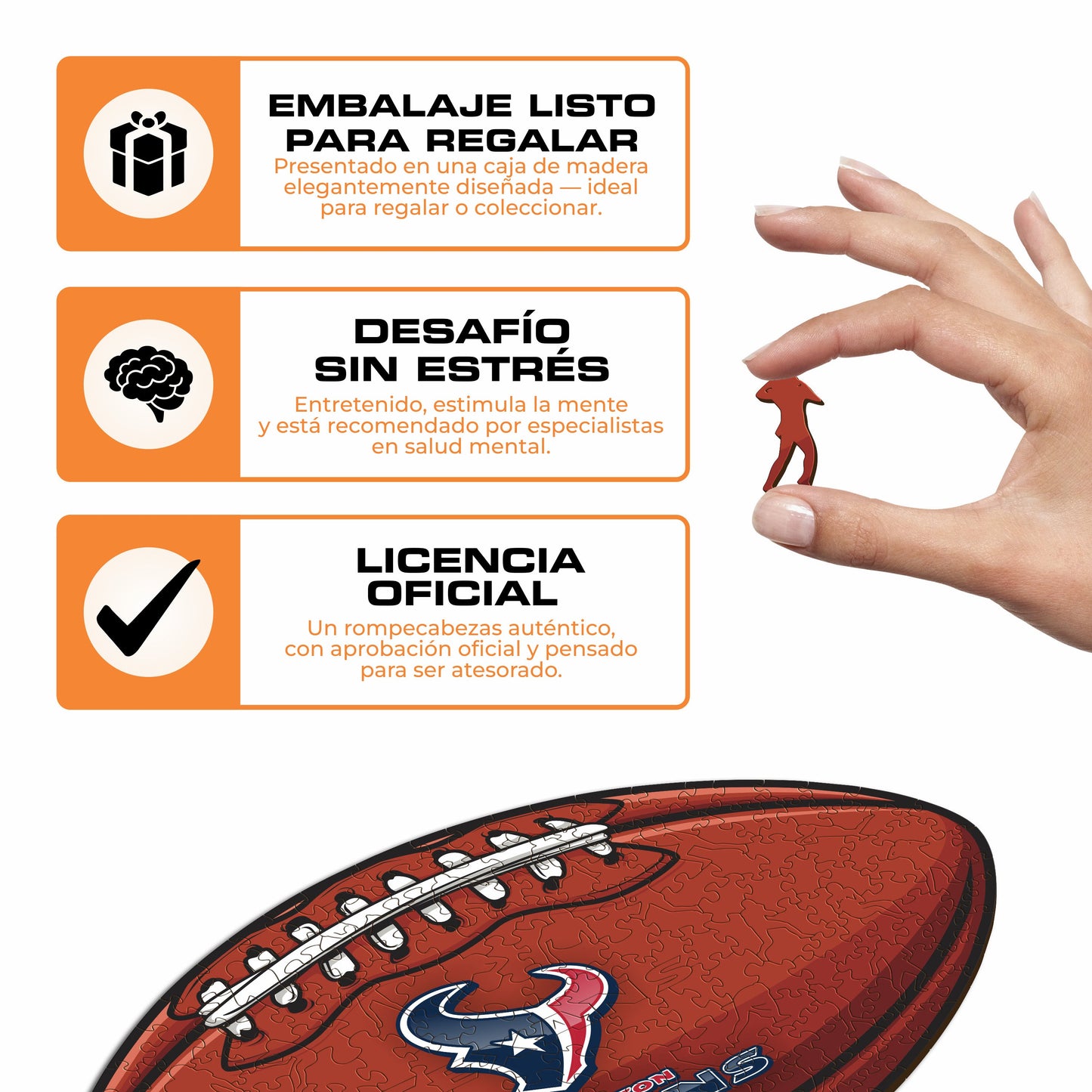 Houston Texans™ - Rompecabezas de Madera