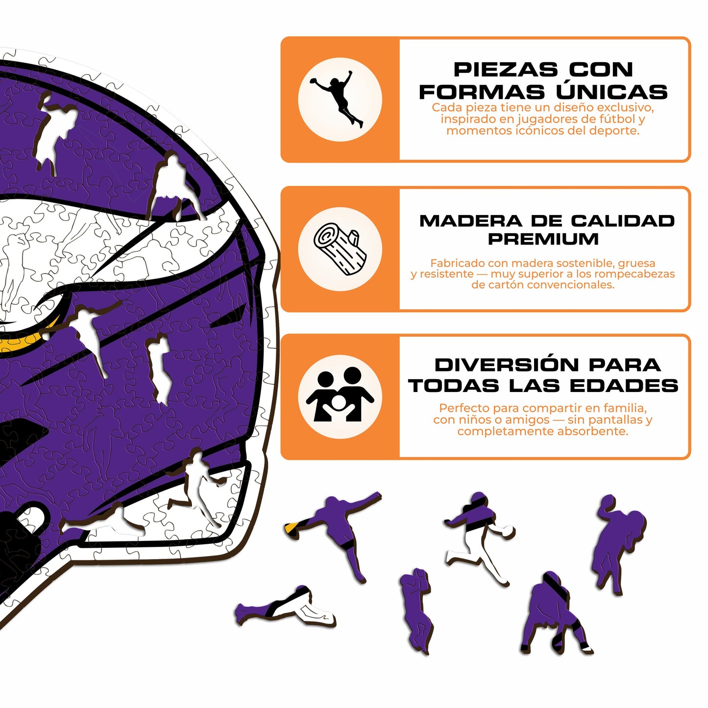 Minnesota Vikings™ Casco - Rompecabezas de Madera