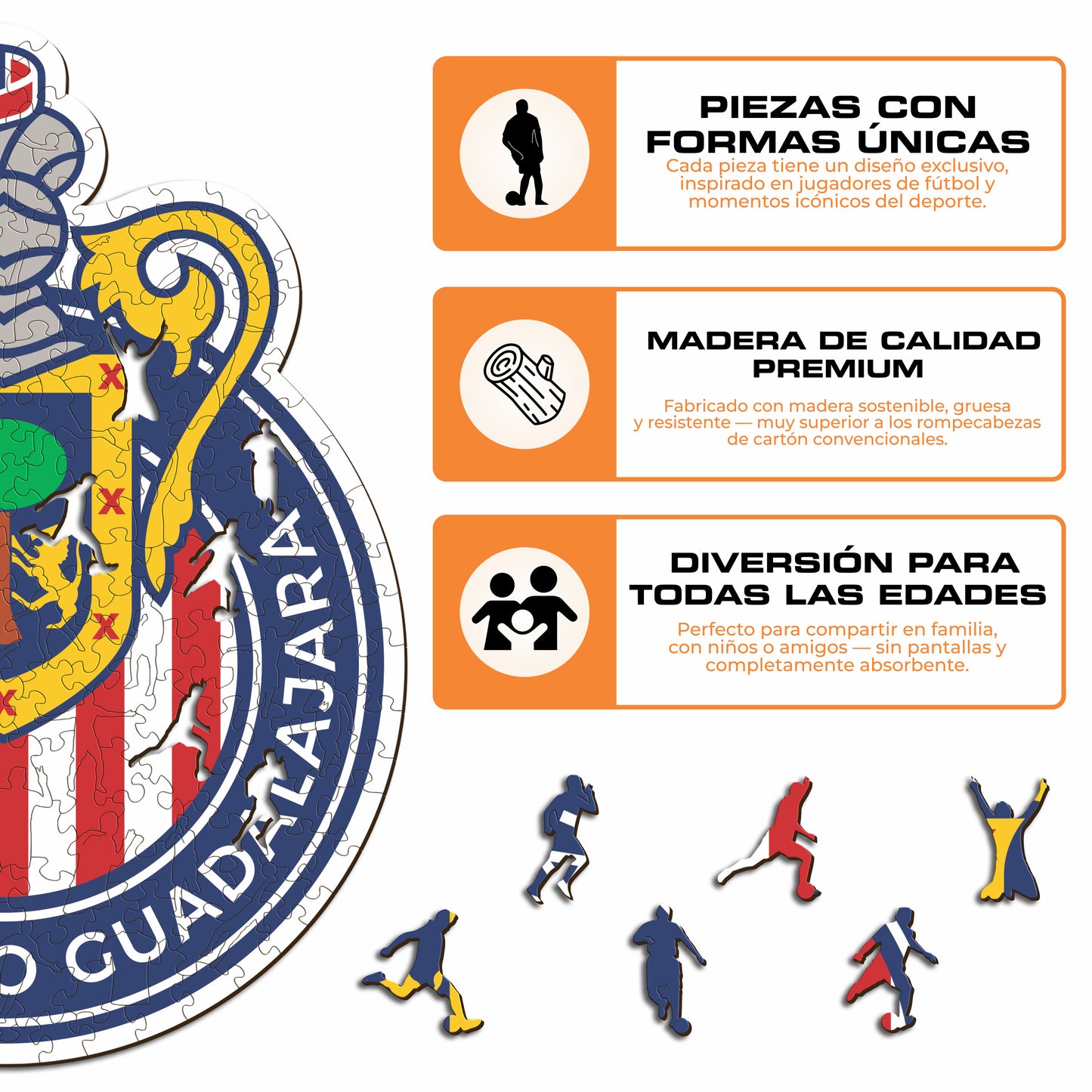 Chivas Guadalajara® Logo - Rompecabezas de Madera