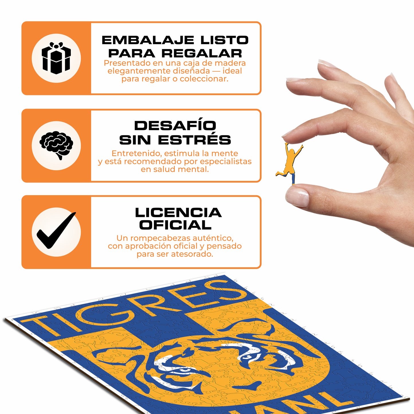 Tigres UANL® Logo - Rompecabezas de Madera