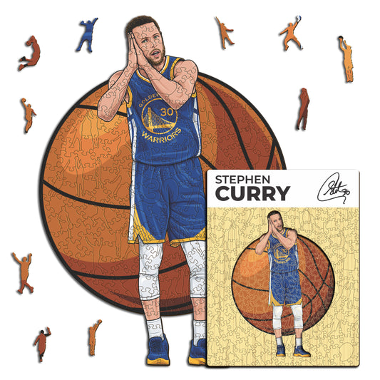 Stephen Curry - Rompecabezas de Madera